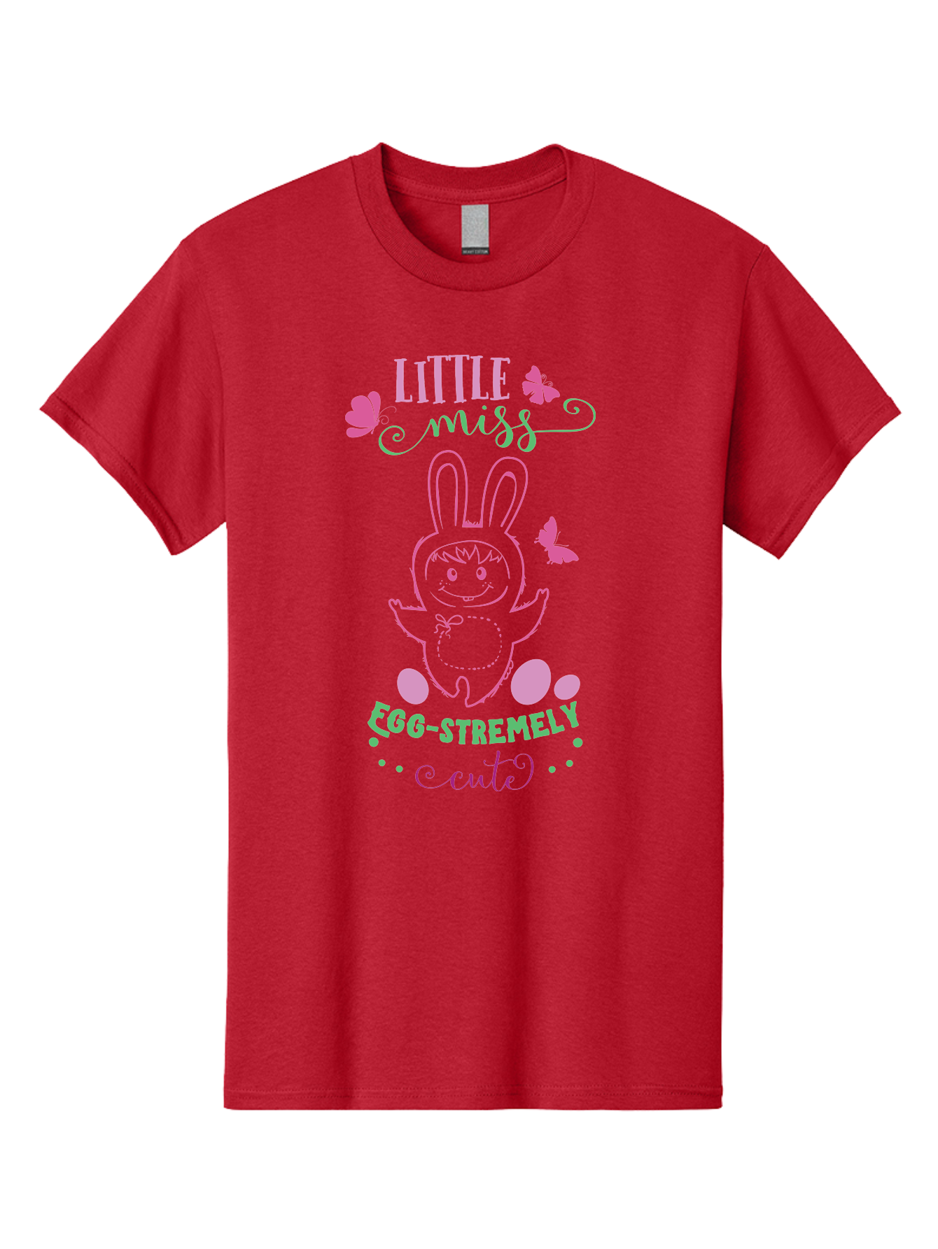 Little-Egg-Stra-Cute Men'S Graphic Tee, 100% Cotton, Comfortable Casual Summer Wear, Machine Washable, Easter Bunny, Cute Cartoon Character, Eggs-Travagant Design, Easter Eggs, Pastel Colors, Whimsical Illustration, Bunny Love, Spring Theme, Aac953