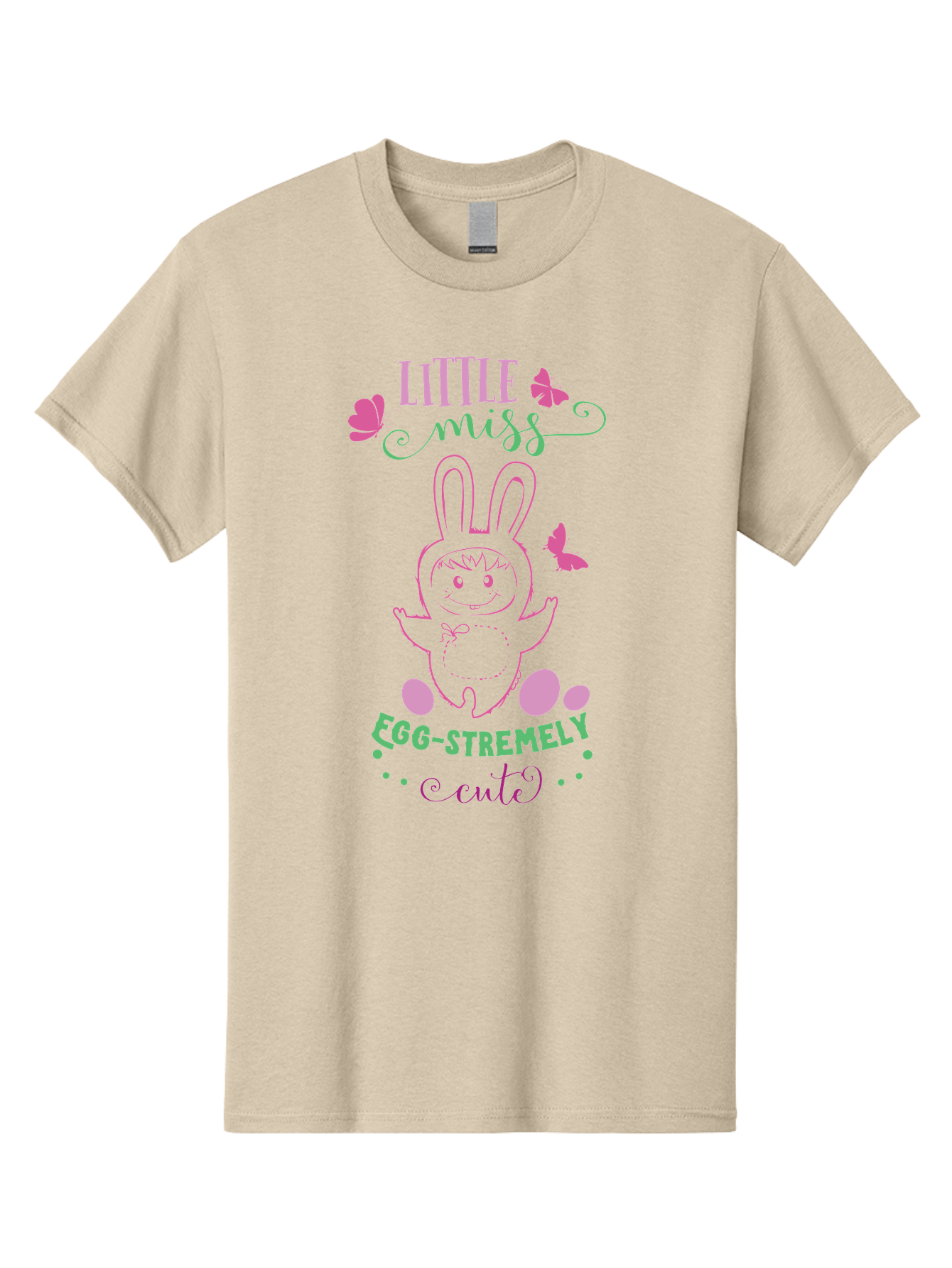 Little-Egg-Stra-Cute Men'S Graphic Tee, 100% Cotton, Comfortable Casual Summer Wear, Machine Washable, Easter Bunny, Cute Cartoon Character, Eggs-Travagant Design, Easter Eggs, Pastel Colors, Whimsical Illustration, Bunny Love, Spring Theme, Aac953