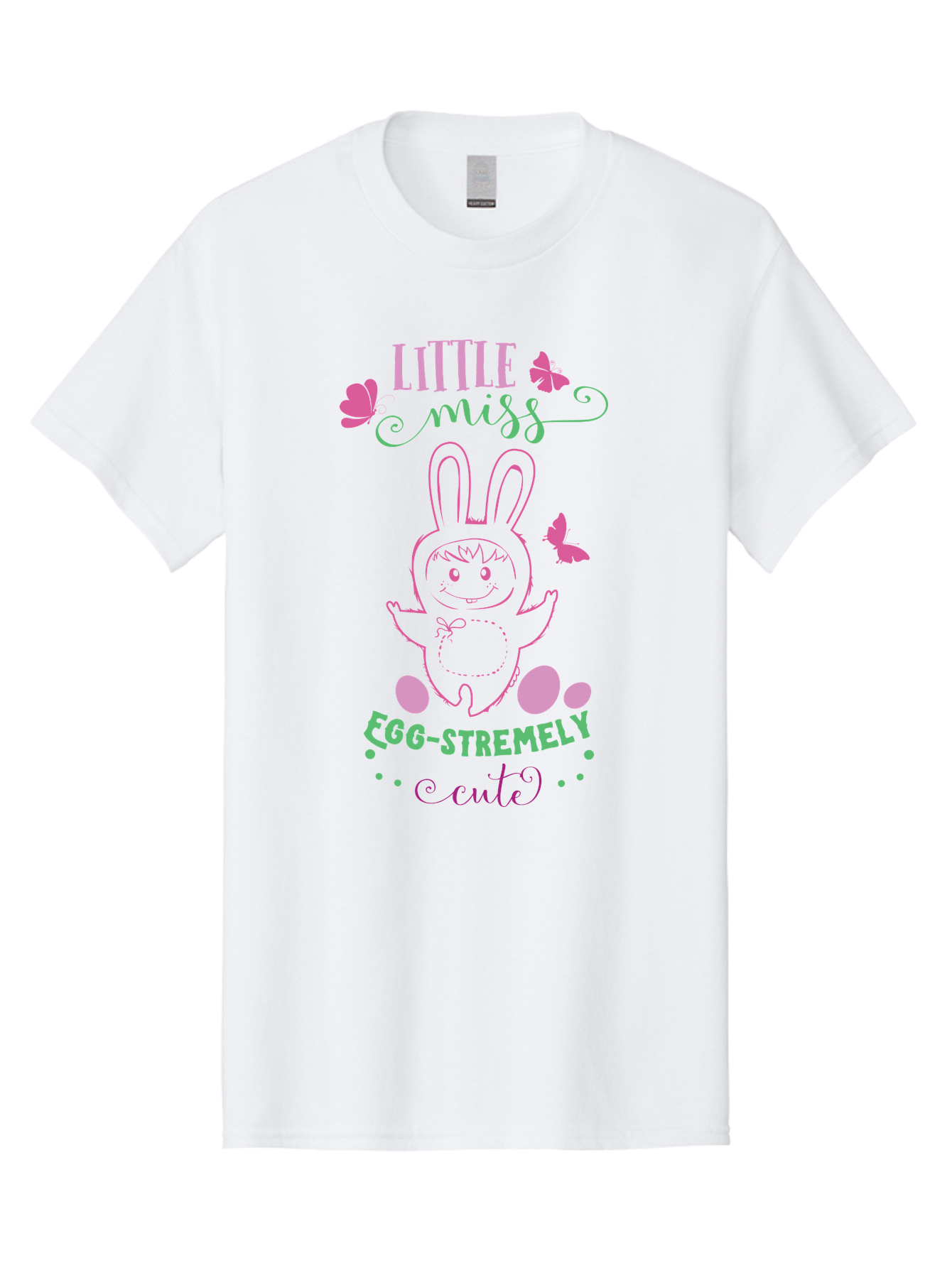 Little-Egg-Stra-Cute Men'S Graphic Tee, 100% Cotton, Comfortable Casual Summer Wear, Machine Washable, Easter Bunny, Cute Cartoon Character, Eggs-Travagant Design, Easter Eggs, Pastel Colors, Whimsical Illustration, Bunny Love, Spring Theme, Aac953