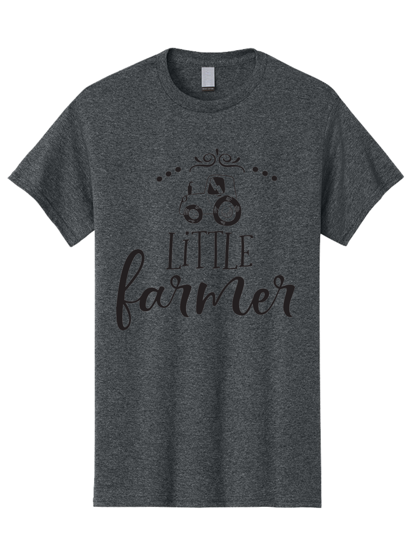 Little-Farmer Men'S Graphic Tee, 100% Cotton, Comfortable Casual Summer Wear, Machine Washable, Tractor Illustration, Farming Graphics, Agricultural Design, Farm-Themed Artwork, Whimsical Typography, Farmer Logo, Countryside Charm, Aac954
