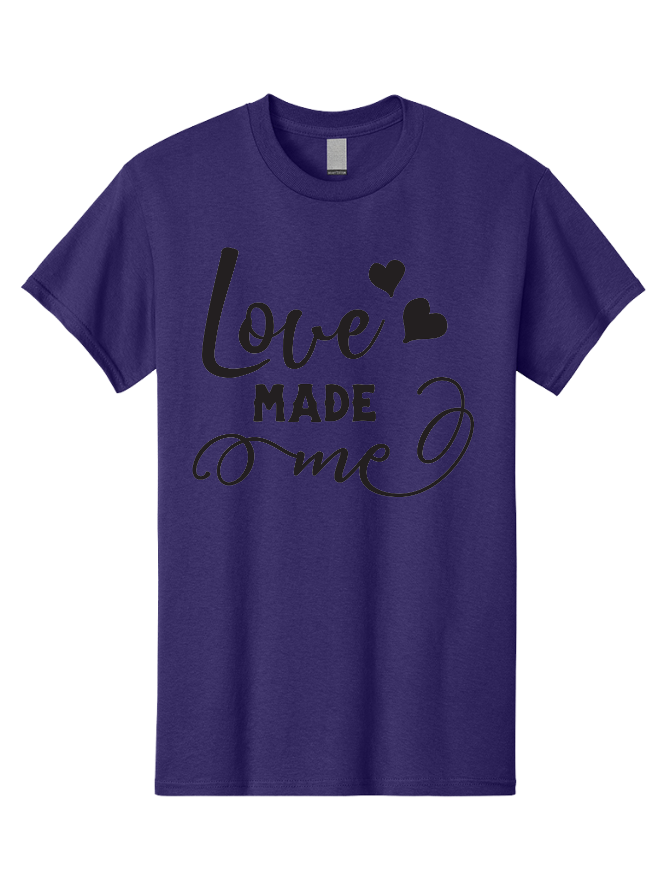 Love-Made-Me Men'S Graphic Tee, 100% Cotton, Comfortable Casual Summer Wear, Machine Washable, Love Quote, Heartwarming Phrase, Love Made Me, Inspirational Text, Black Text, Cursive Font, Heart Symbols, Love Message, Affectionate Words Aac979