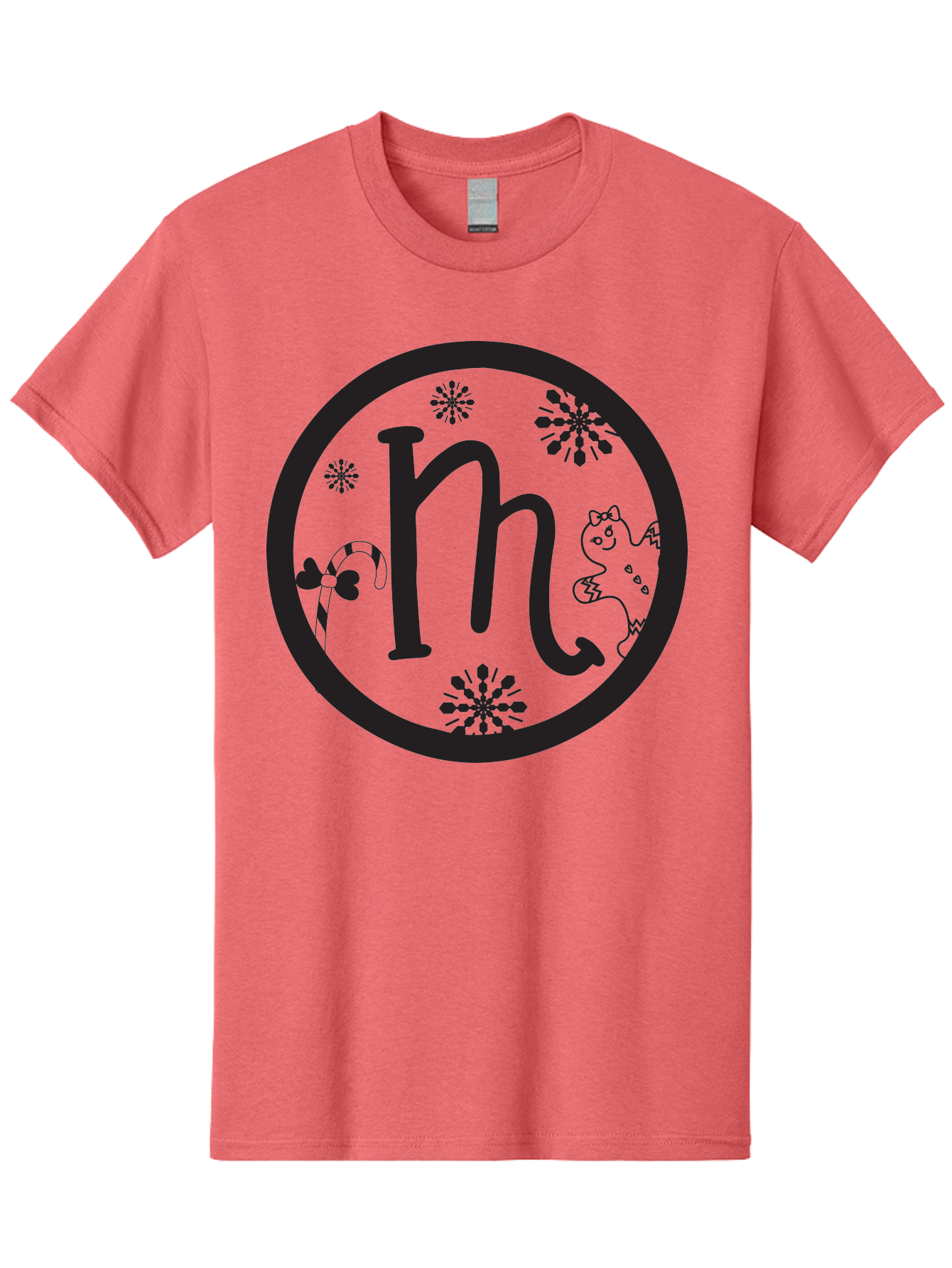 M Men'S Graphic Tee, 100% Cotton, Comfortable Casual Summer Wear, Machine Washable, Black Letter M, Floral Designs, Whimsical Cat, Playful Illustration, Decorative Circle, Cute Cartoon Character, Lovely Doodles, Artistic Typography Aac984