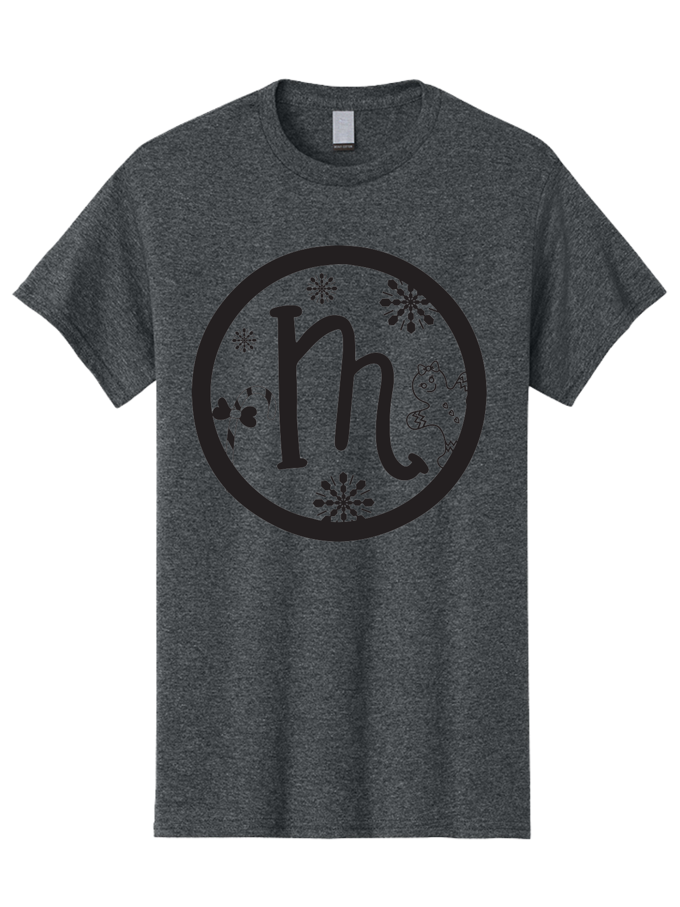 M Men'S Graphic Tee, 100% Cotton, Comfortable Casual Summer Wear, Machine Washable, Black Letter M, Floral Designs, Whimsical Cat, Playful Illustration, Decorative Circle, Cute Cartoon Character, Lovely Doodles, Artistic Typography Aac984