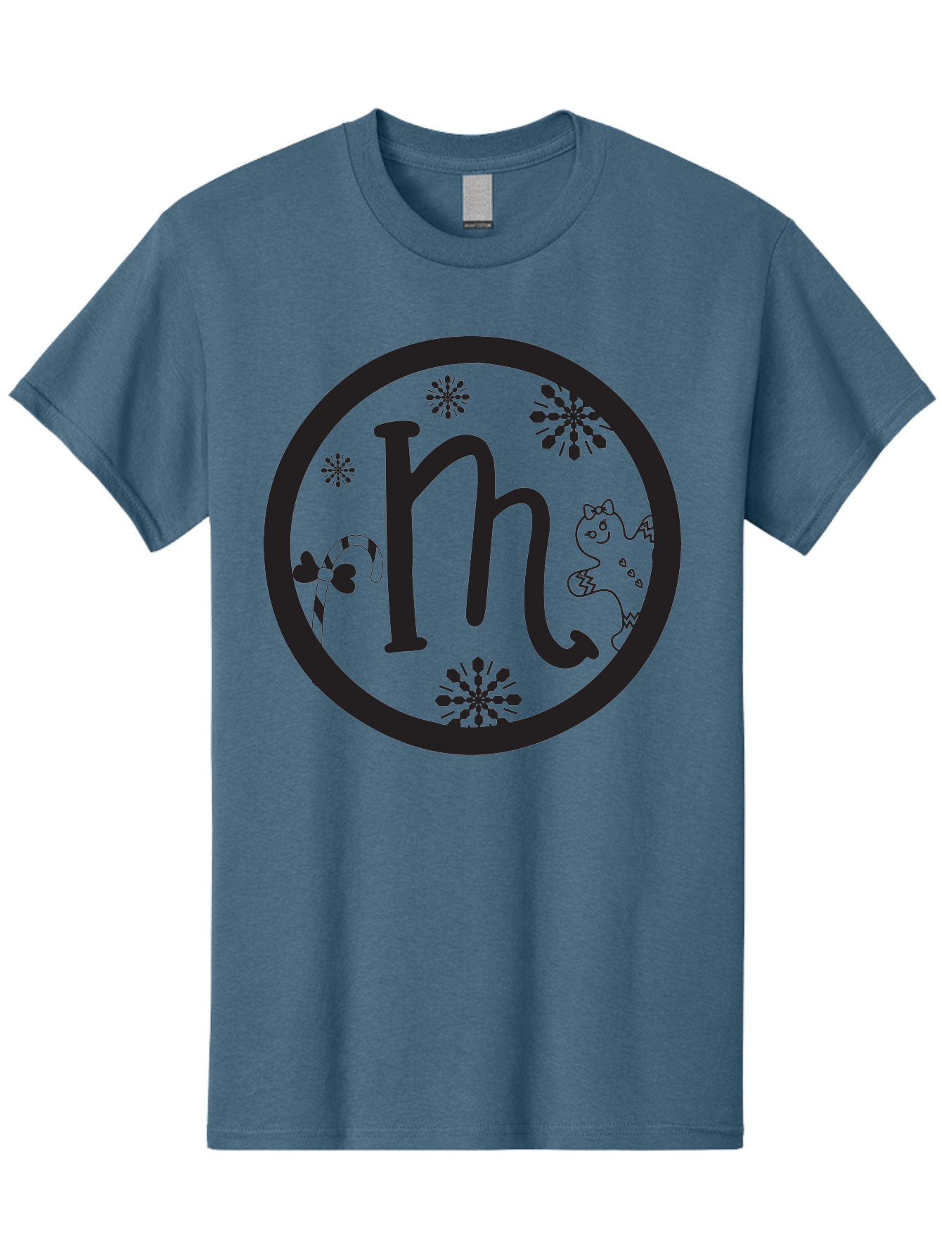 M Men'S Graphic Tee, 100% Cotton, Comfortable Casual Summer Wear, Machine Washable, Black Letter M, Floral Designs, Whimsical Cat, Playful Illustration, Decorative Circle, Cute Cartoon Character, Lovely Doodles, Artistic Typography Aac984