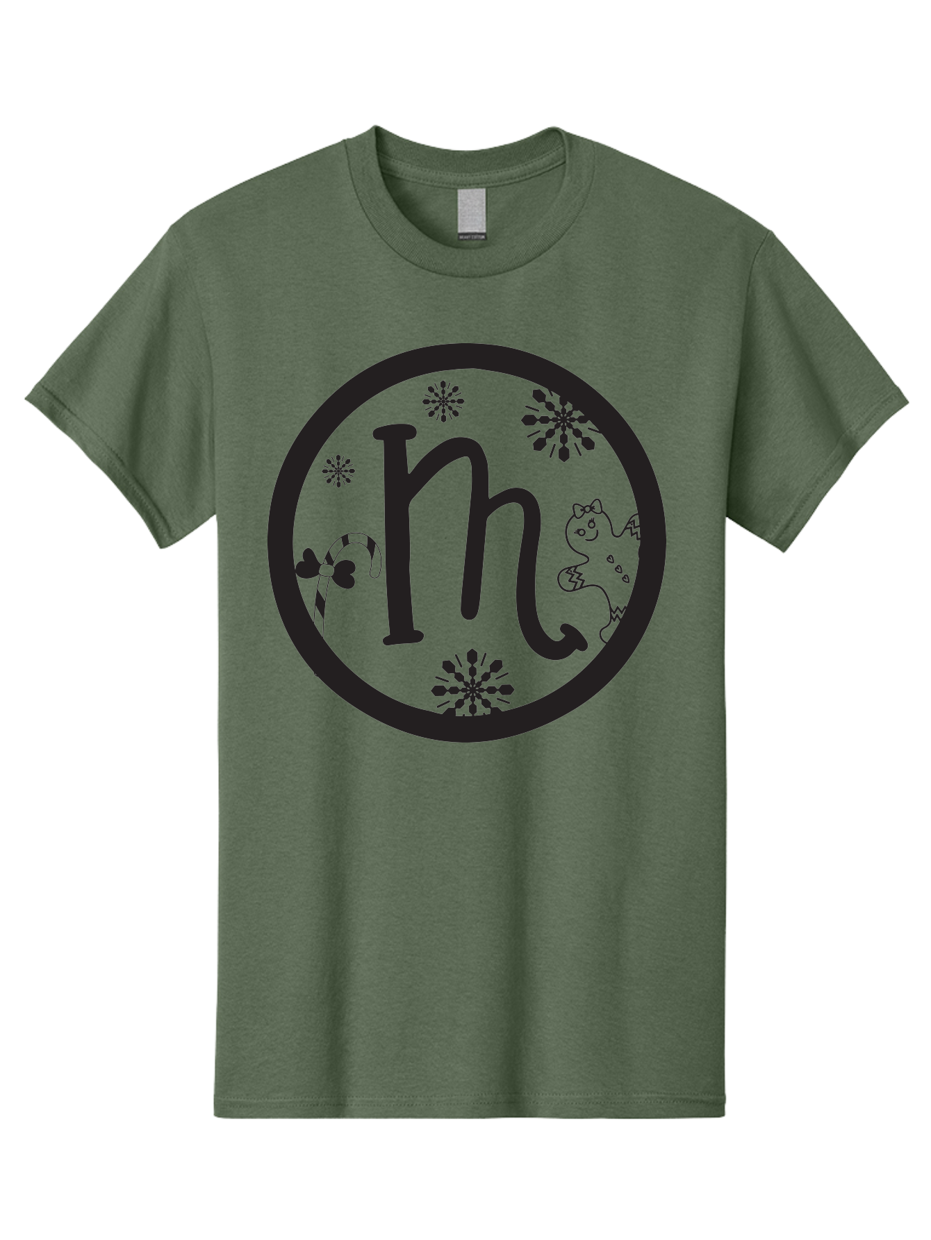 M Men'S Graphic Tee, 100% Cotton, Comfortable Casual Summer Wear, Machine Washable, Black Letter M, Floral Designs, Whimsical Cat, Playful Illustration, Decorative Circle, Cute Cartoon Character, Lovely Doodles, Artistic Typography Aac984