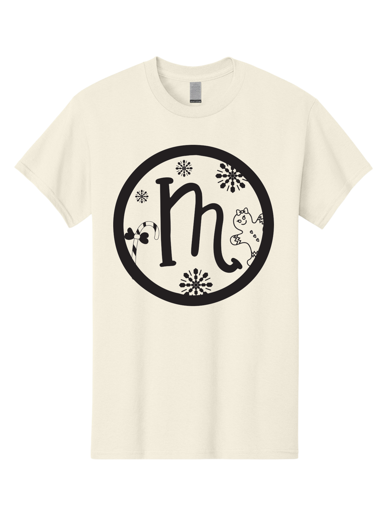 M Men'S Graphic Tee, 100% Cotton, Comfortable Casual Summer Wear, Machine Washable, Black Letter M, Floral Designs, Whimsical Cat, Playful Illustration, Decorative Circle, Cute Cartoon Character, Lovely Doodles, Artistic Typography Aac984