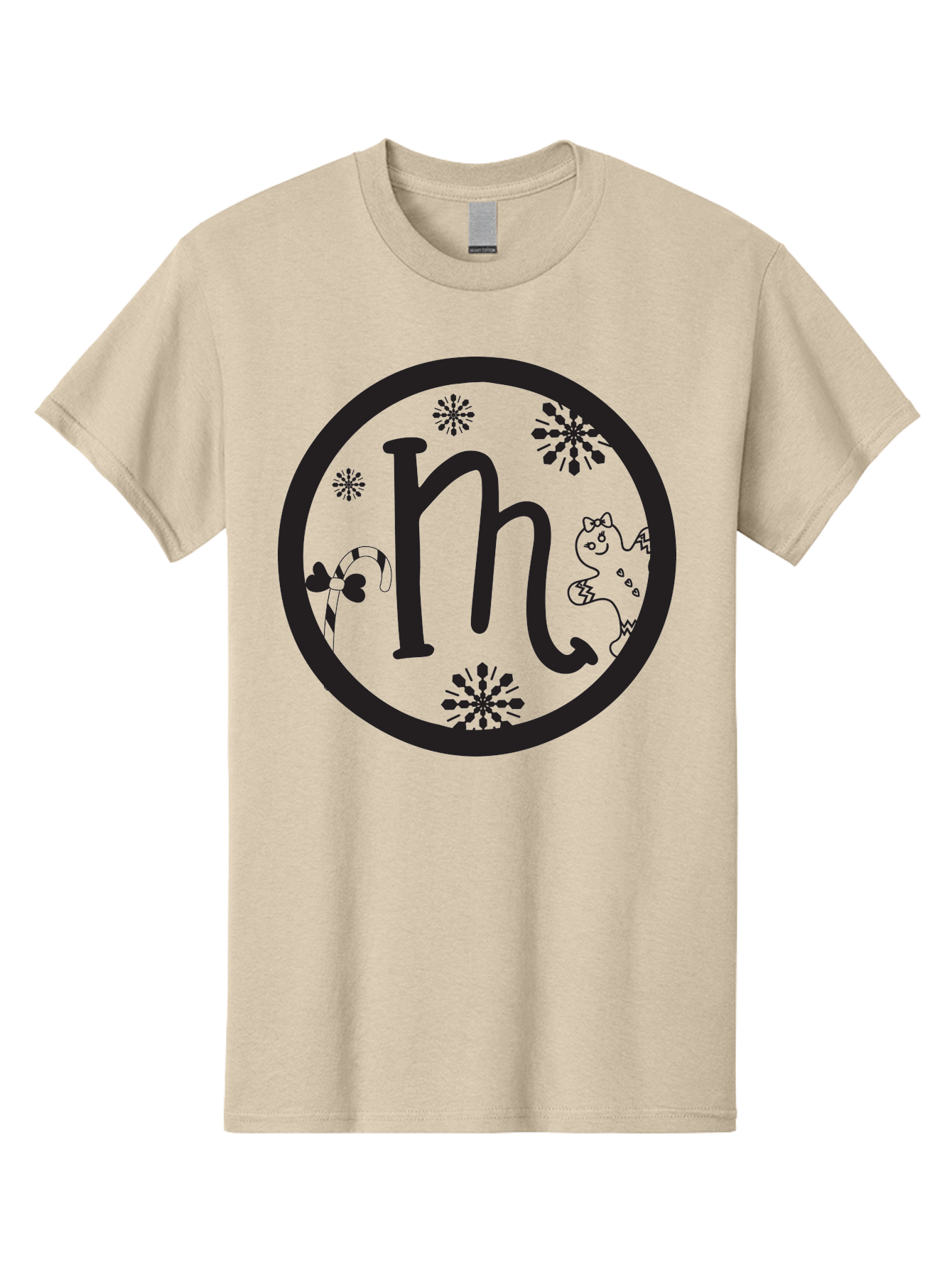 M Men'S Graphic Tee, 100% Cotton, Comfortable Casual Summer Wear, Machine Washable, Black Letter M, Floral Designs, Whimsical Cat, Playful Illustration, Decorative Circle, Cute Cartoon Character, Lovely Doodles, Artistic Typography Aac984