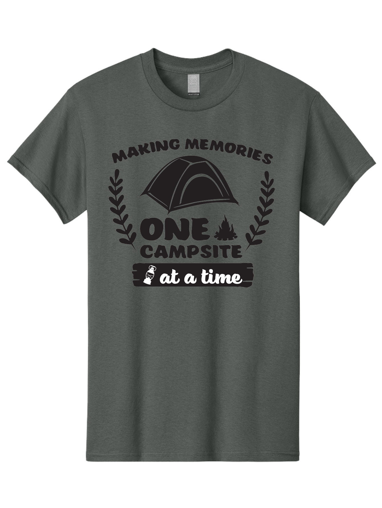 Making-Memories-One-Campsite-At-A-Time Men'S Graphic Tee, 100% Cotton, Comfortable Casual Summer Wear, Machine Washable, Camping Adventures, Outdoor Escapades, Making Memories, One Campsite At A Time, Campsite Fun, Tent Life, Campfire Moments, Aac990