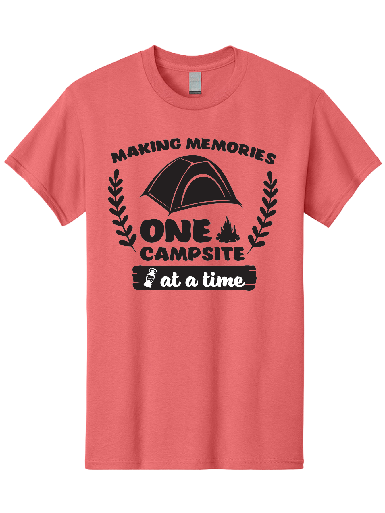 Making-Memories-One-Campsite-At-A-Time Men'S Graphic Tee, 100% Cotton, Comfortable Casual Summer Wear, Machine Washable, Camping Adventures, Outdoor Escapades, Making Memories, One Campsite At A Time, Campsite Fun, Tent Life, Campfire Moments, Aac990