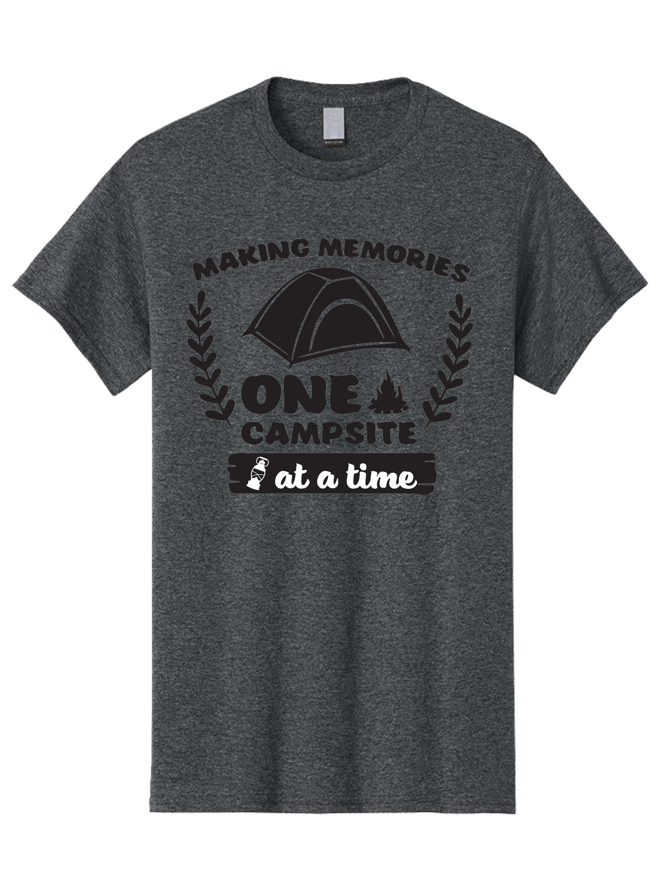 Making-Memories-One-Campsite-At-A-Time Men'S Graphic Tee, 100% Cotton, Comfortable Casual Summer Wear, Machine Washable, Camping Adventures, Outdoor Escapades, Making Memories, One Campsite At A Time, Campsite Fun, Tent Life, Campfire Moments, Aac990