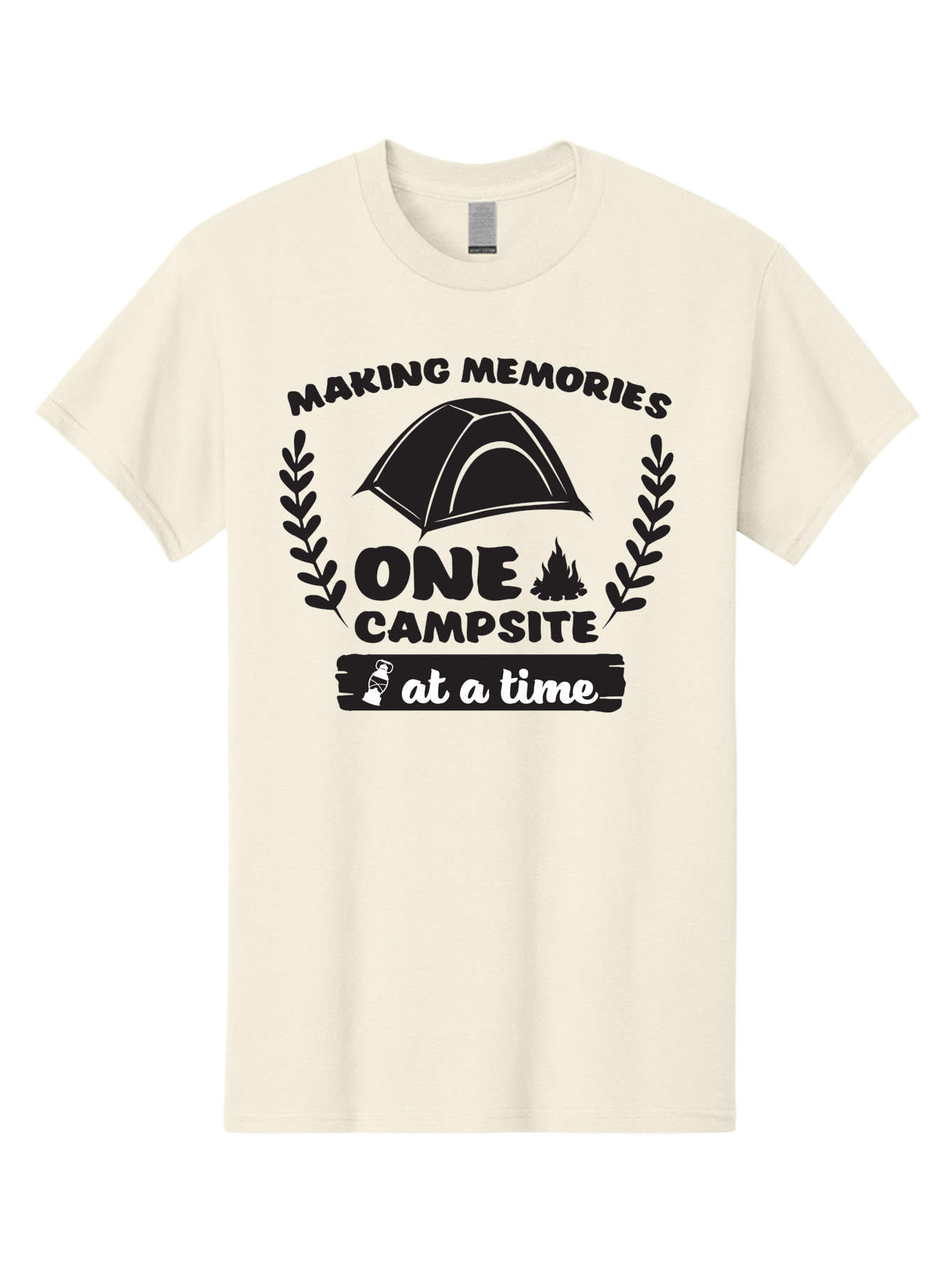 Making-Memories-One-Campsite-At-A-Time Men'S Graphic Tee, 100% Cotton, Comfortable Casual Summer Wear, Machine Washable, Camping Adventures, Outdoor Escapades, Making Memories, One Campsite At A Time, Campsite Fun, Tent Life, Campfire Moments, Aac990