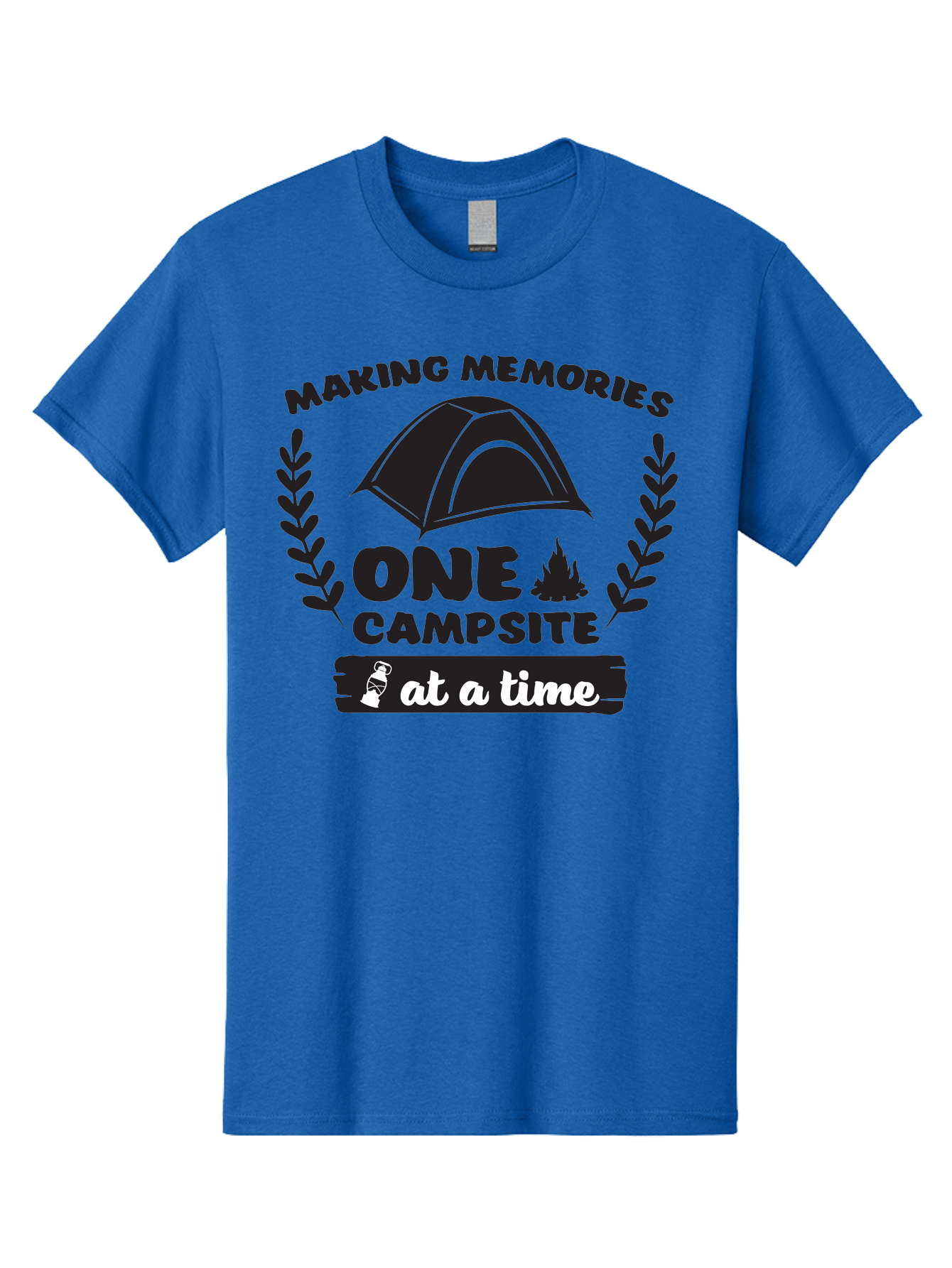 Making-Memories-One-Campsite-At-A-Time Men'S Graphic Tee, 100% Cotton, Comfortable Casual Summer Wear, Machine Washable, Camping Adventures, Outdoor Escapades, Making Memories, One Campsite At A Time, Campsite Fun, Tent Life, Campfire Moments, Aac990