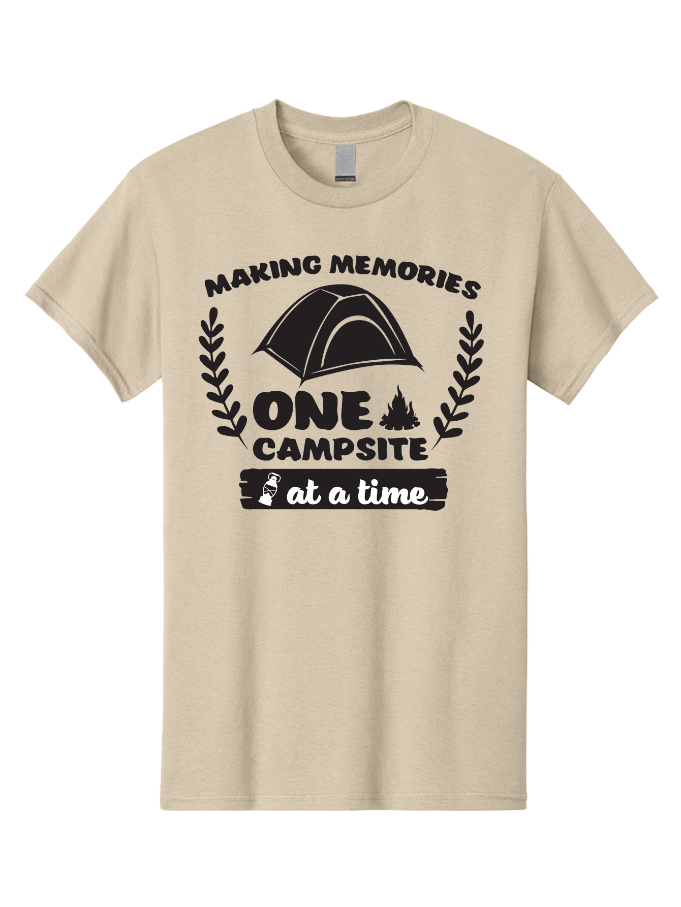Making-Memories-One-Campsite-At-A-Time Men'S Graphic Tee, 100% Cotton, Comfortable Casual Summer Wear, Machine Washable, Camping Adventures, Outdoor Escapades, Making Memories, One Campsite At A Time, Campsite Fun, Tent Life, Campfire Moments, Aac990