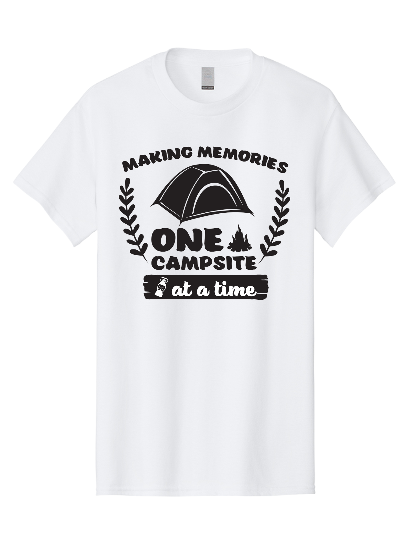 Making-Memories-One-Campsite-At-A-Time Men'S Graphic Tee, 100% Cotton, Comfortable Casual Summer Wear, Machine Washable, Camping Adventures, Outdoor Escapades, Making Memories, One Campsite At A Time, Campsite Fun, Tent Life, Campfire Moments, Aac990