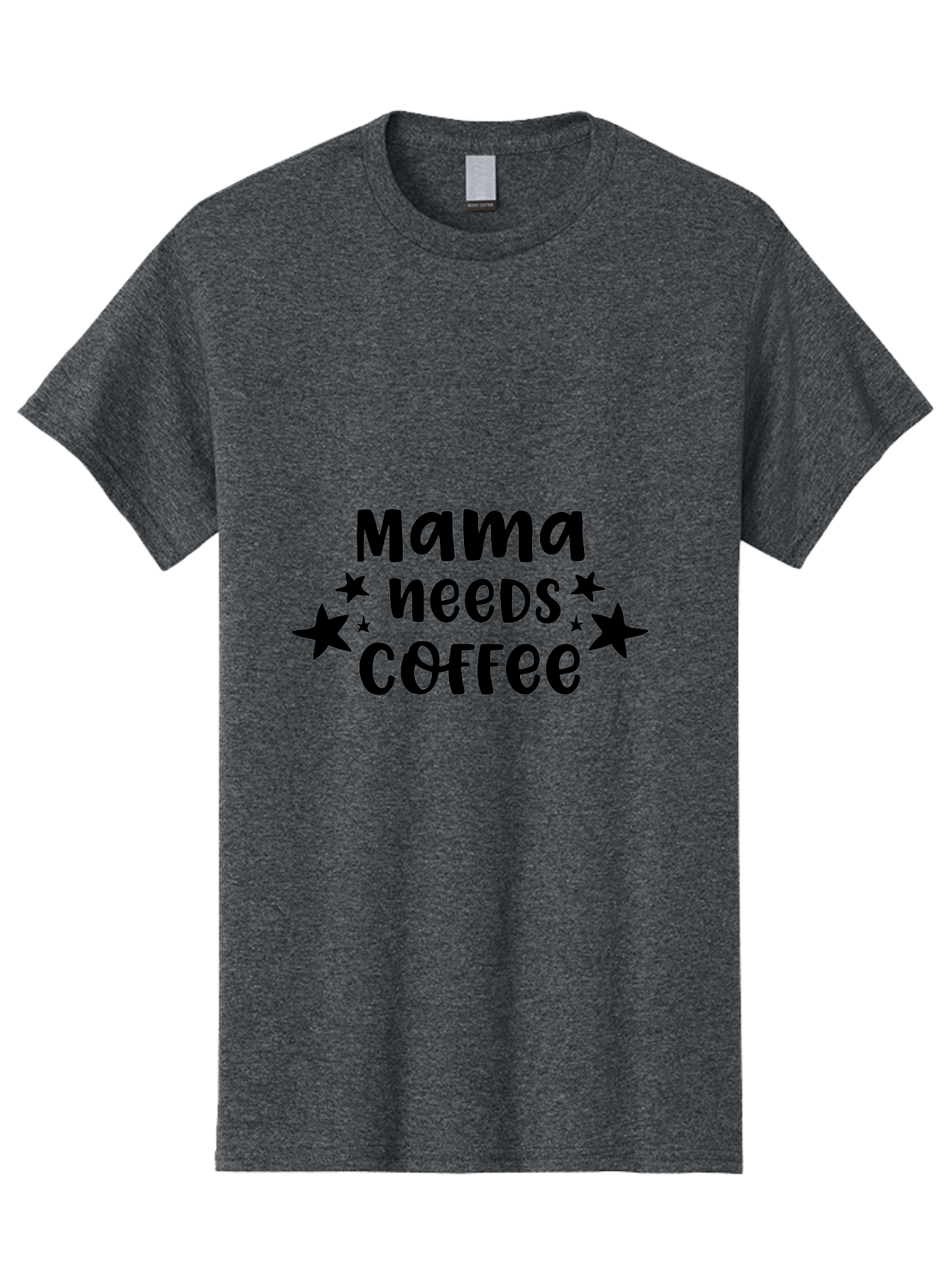 Mama-Needs-Coffee Men'S Graphic Tee, 100% Cotton, Comfortable Casual Summer Wear, Machine Washable, Funny Mom Quotes, Coffee Quote, Mama Needs Coffee, Mom Humor, Coffee Humor, Star Design, Black Text, Mothers Day Gift Aac991