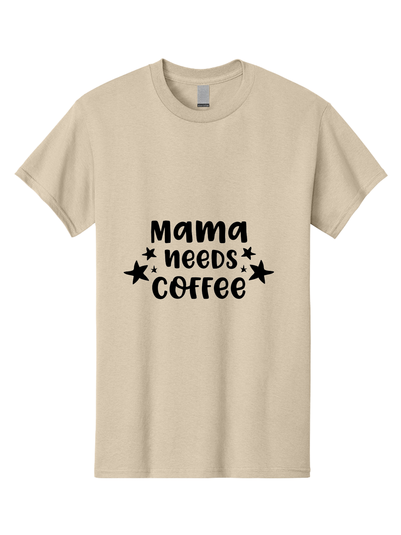 Mama-Needs-Coffee Men'S Graphic Tee, 100% Cotton, Comfortable Casual Summer Wear, Machine Washable, Funny Mom Quotes, Coffee Quote, Mama Needs Coffee, Mom Humor, Coffee Humor, Star Design, Black Text, Mothers Day Gift Aac991