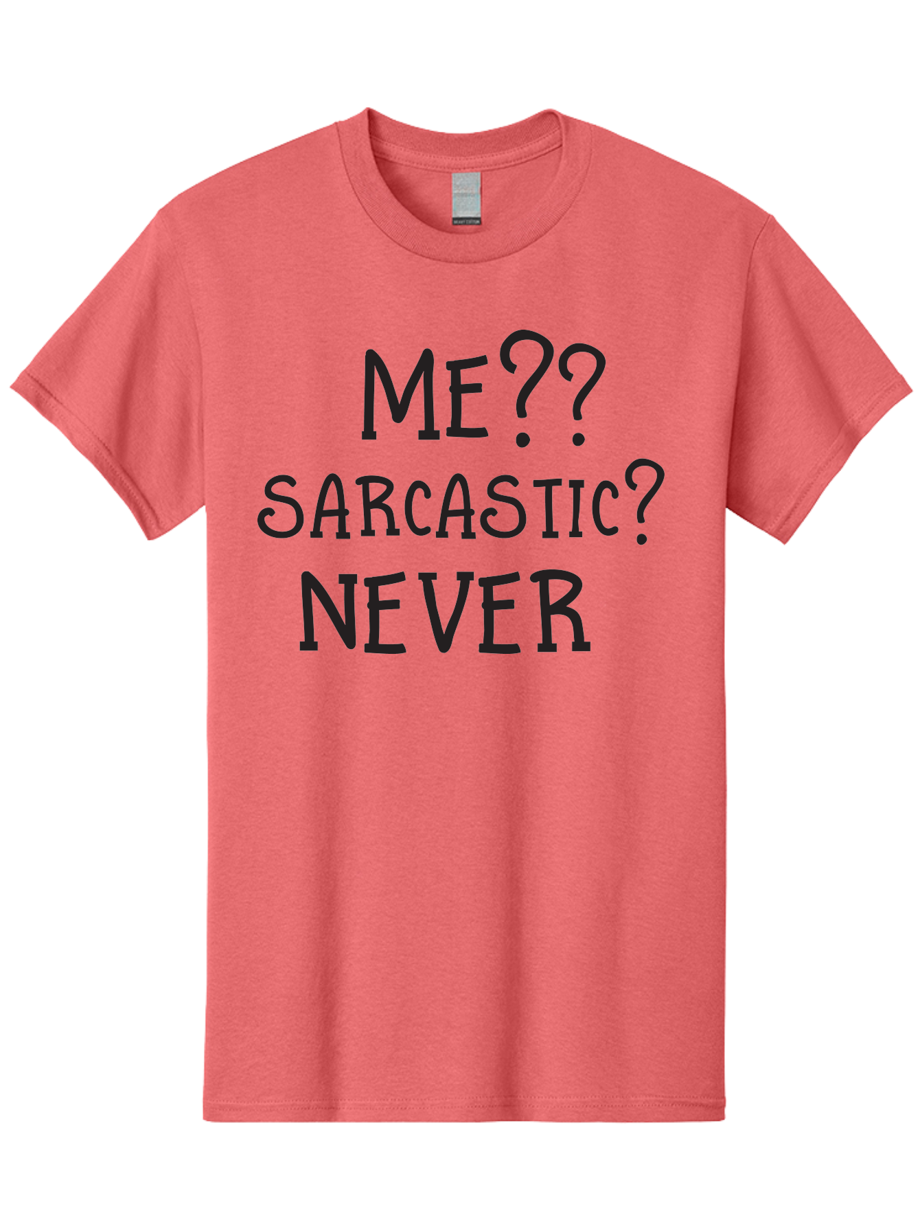 Me-Sarcastic-Never Men'S Graphic Tee, 100% Cotton, Comfortable Casual Summer Wear, Machine Washable, Sarcastic Humor, Funny Quotes, Witty Sayings, Sarcasm, Humor, Irony, Playful Jokes, Meme, Humoristic Expression Aac999
