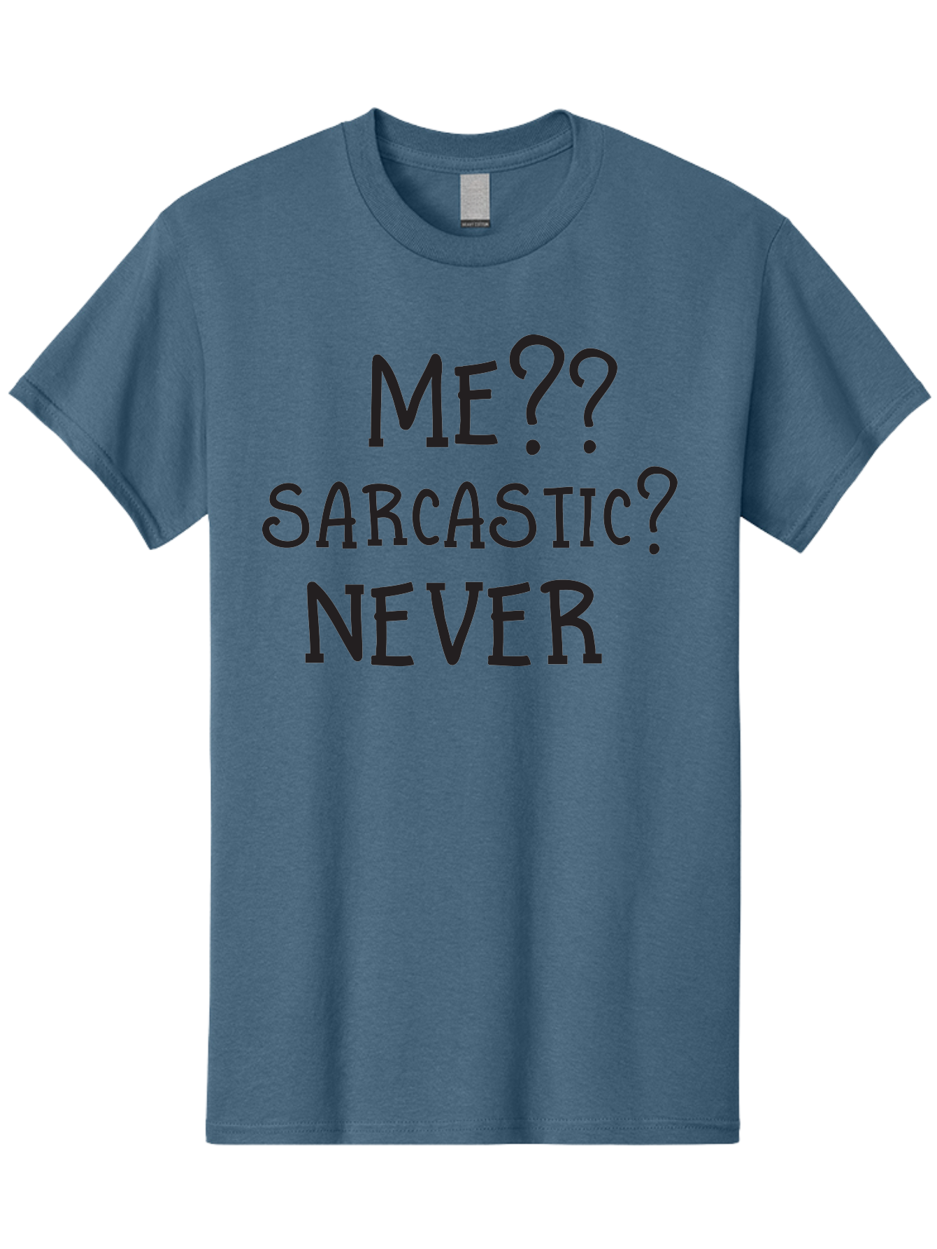 Me-Sarcastic-Never Men'S Graphic Tee, 100% Cotton, Comfortable Casual Summer Wear, Machine Washable, Sarcastic Humor, Funny Quotes, Witty Sayings, Sarcasm, Humor, Irony, Playful Jokes, Meme, Humoristic Expression Aac999