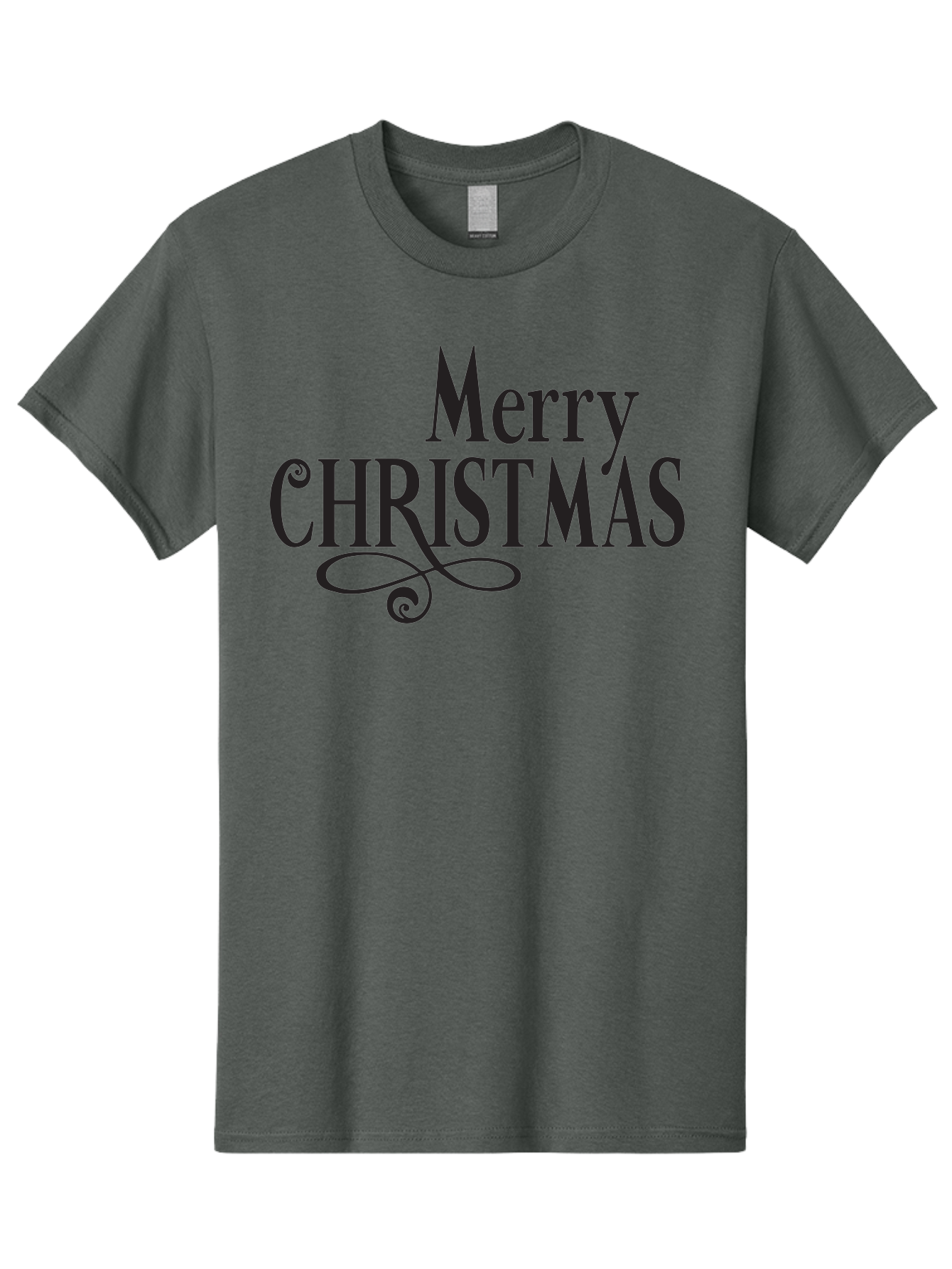 Merry-Christmas-1 Men'S Graphic Tee, 100% Cotton, Comfortable Casual Summer Wear, Machine Washable, Happy Holidays, Festive Greeting, Christmas Wishes, Holiday Season, Merry Christmas Message, Joyful Christmas, Christmas Card, Black Text Aad003