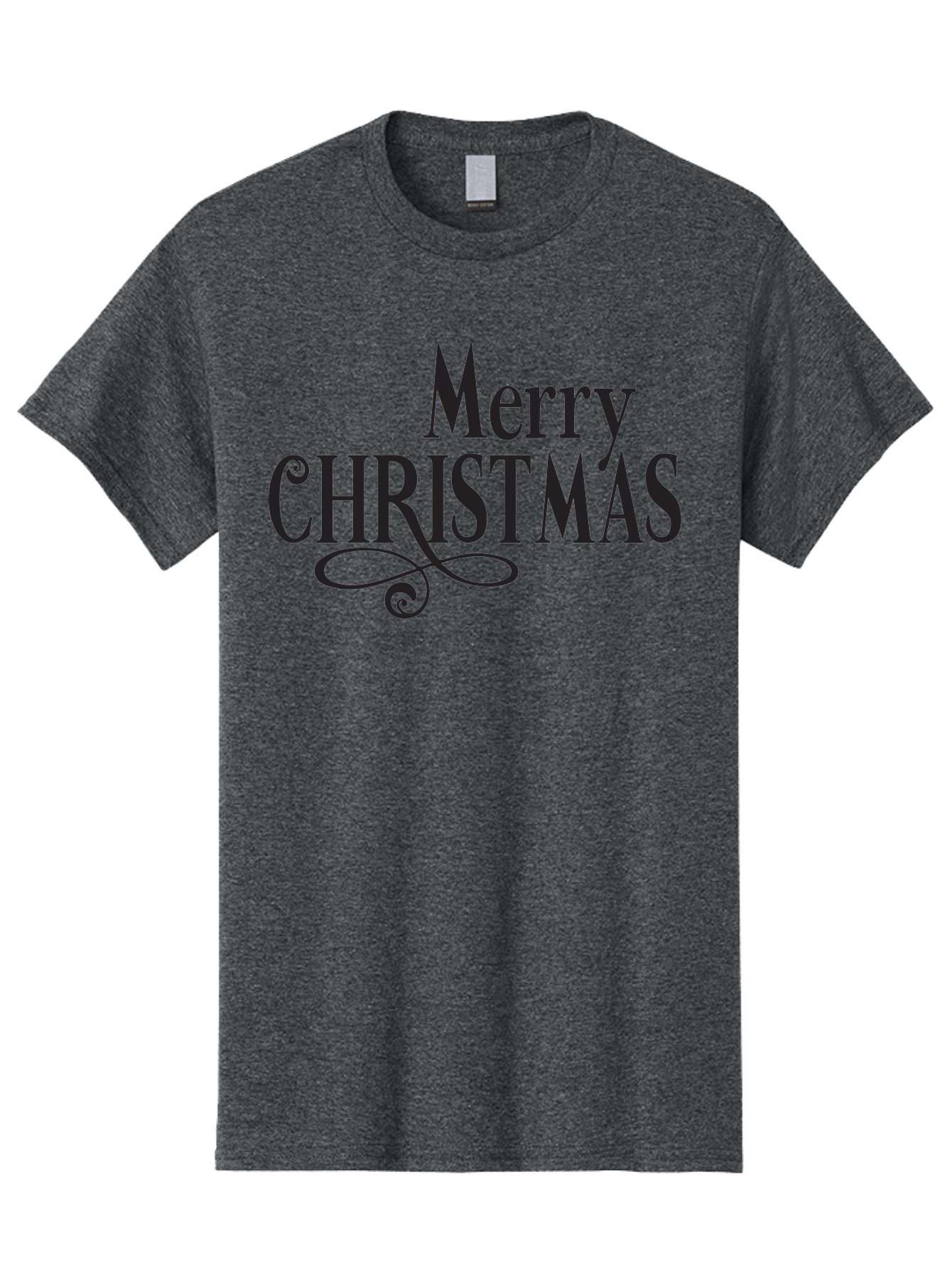 Merry-Christmas-1 Men'S Graphic Tee, 100% Cotton, Comfortable Casual Summer Wear, Machine Washable, Happy Holidays, Festive Greeting, Christmas Wishes, Holiday Season, Merry Christmas Message, Joyful Christmas, Christmas Card, Black Text Aad003