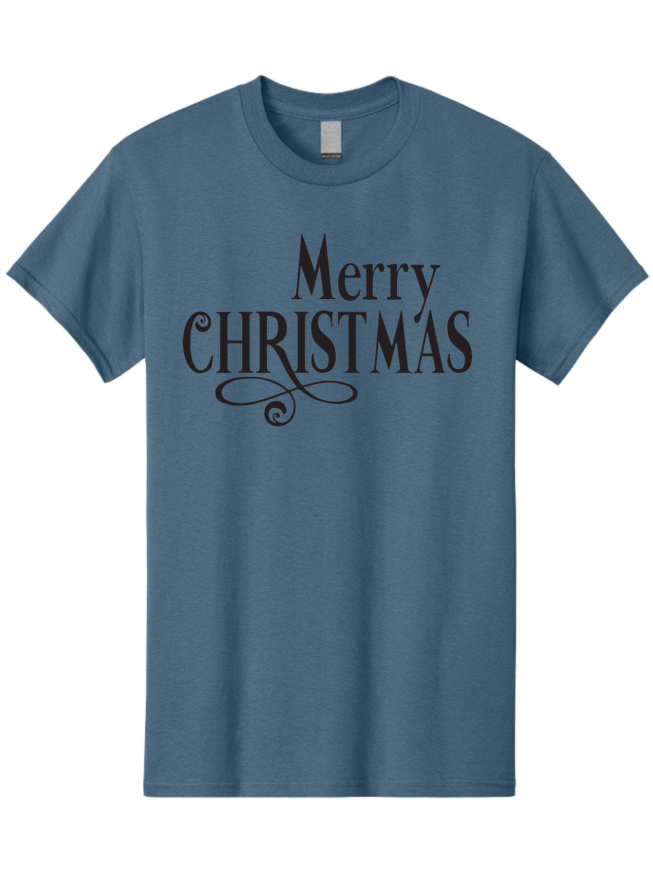 Merry-Christmas-1 Men'S Graphic Tee, 100% Cotton, Comfortable Casual Summer Wear, Machine Washable, Happy Holidays, Festive Greeting, Christmas Wishes, Holiday Season, Merry Christmas Message, Joyful Christmas, Christmas Card, Black Text Aad003