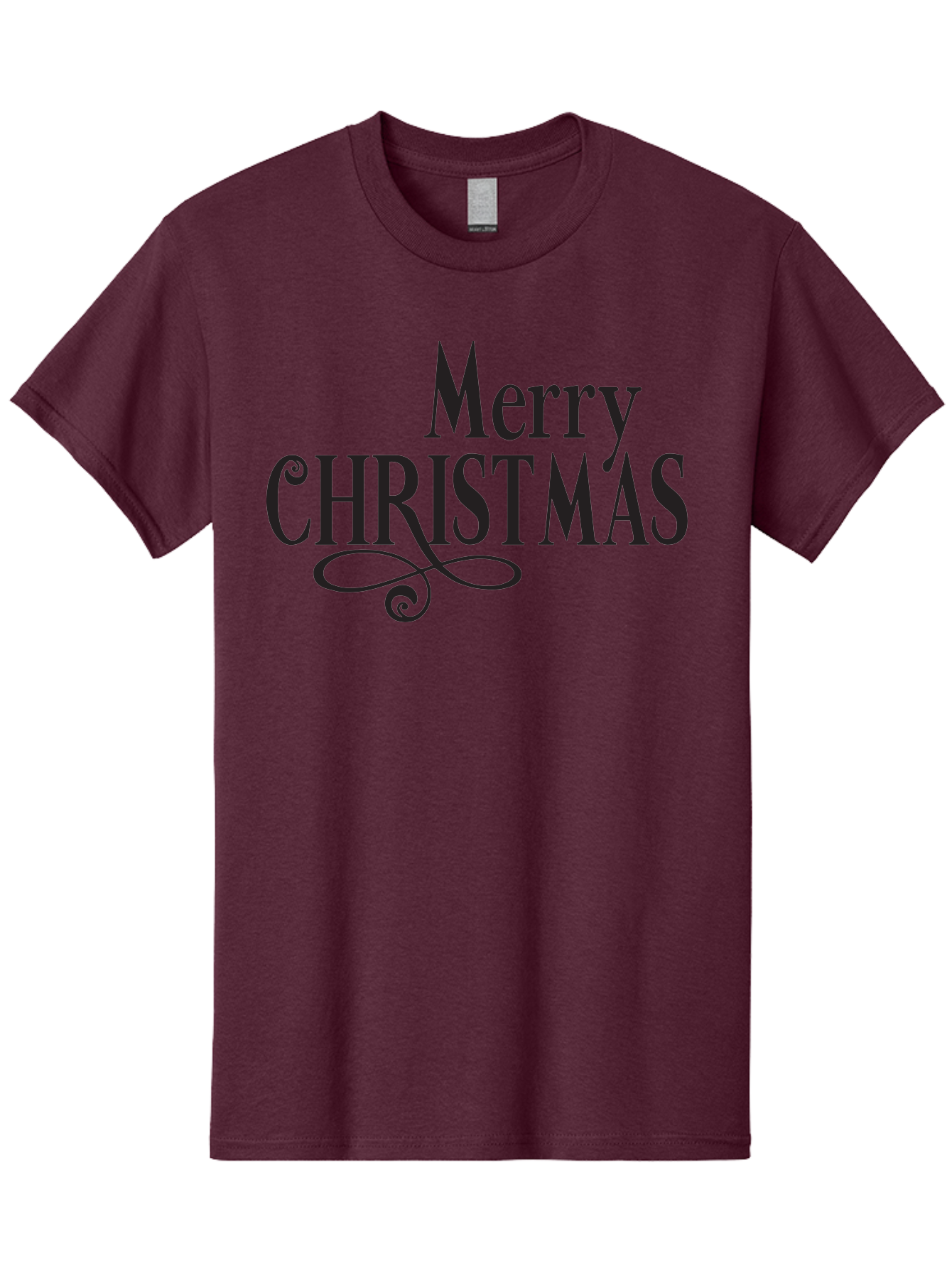 Merry-Christmas-1 Men'S Graphic Tee, 100% Cotton, Comfortable Casual Summer Wear, Machine Washable, Happy Holidays, Festive Greeting, Christmas Wishes, Holiday Season, Merry Christmas Message, Joyful Christmas, Christmas Card, Black Text Aad003