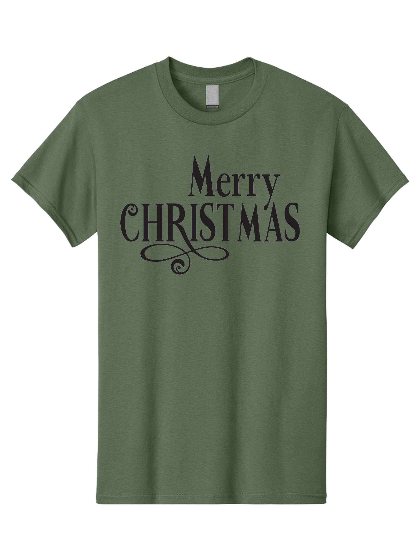 Merry-Christmas-1 Men'S Graphic Tee, 100% Cotton, Comfortable Casual Summer Wear, Machine Washable, Happy Holidays, Festive Greeting, Christmas Wishes, Holiday Season, Merry Christmas Message, Joyful Christmas, Christmas Card, Black Text Aad003