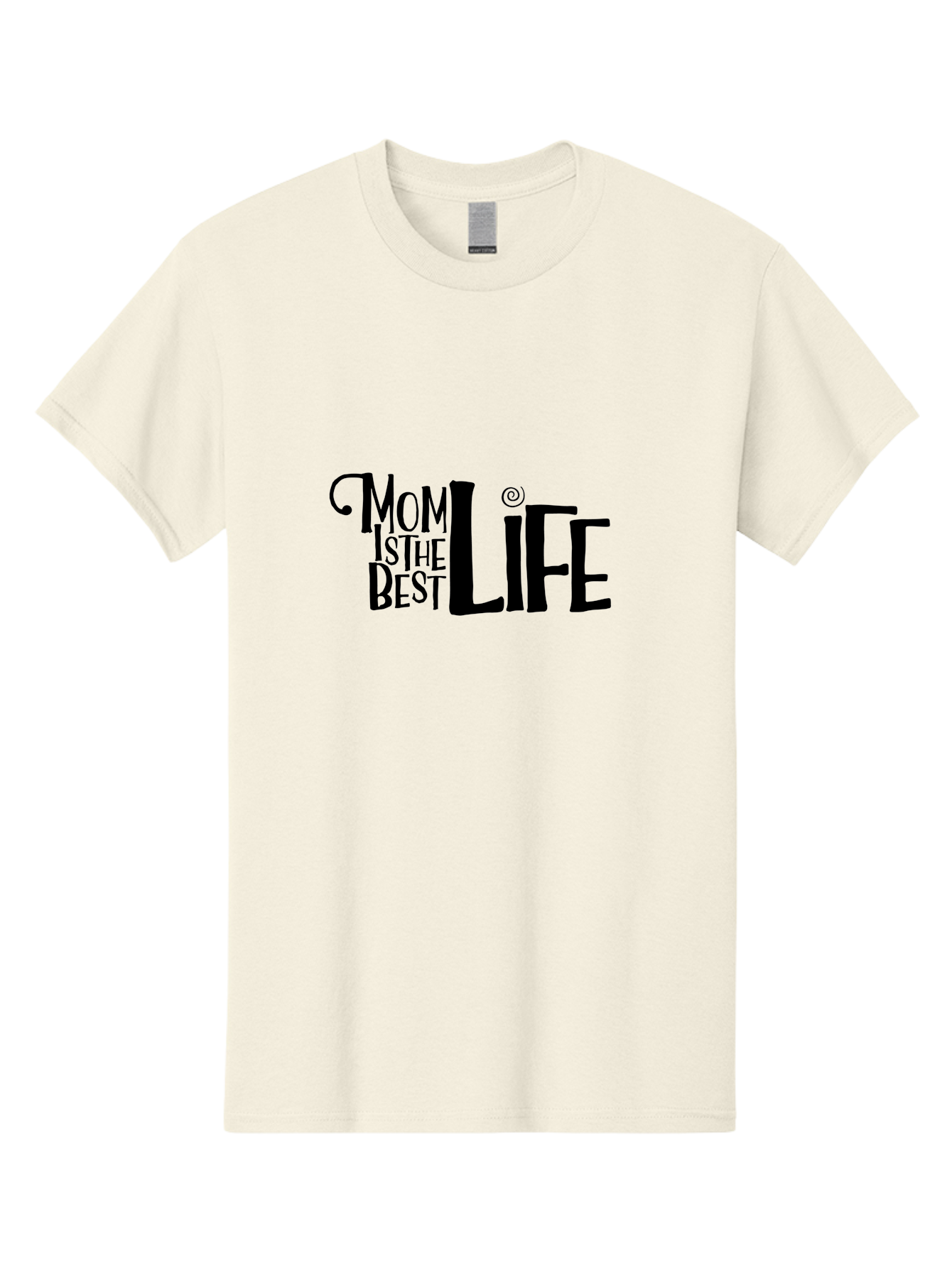 Mom-Is-The-Best-Life Men'S Graphic Tee, 100% Cotton, Comfortable Casual Summer Wear, Machine Washable, Mom Life, Motherhood, Mom Quotes, Inspirational Quotes, Quote Art, Typography, Mom Is The Best, Mother'S Day Gift Ideas, Parenting Aad012