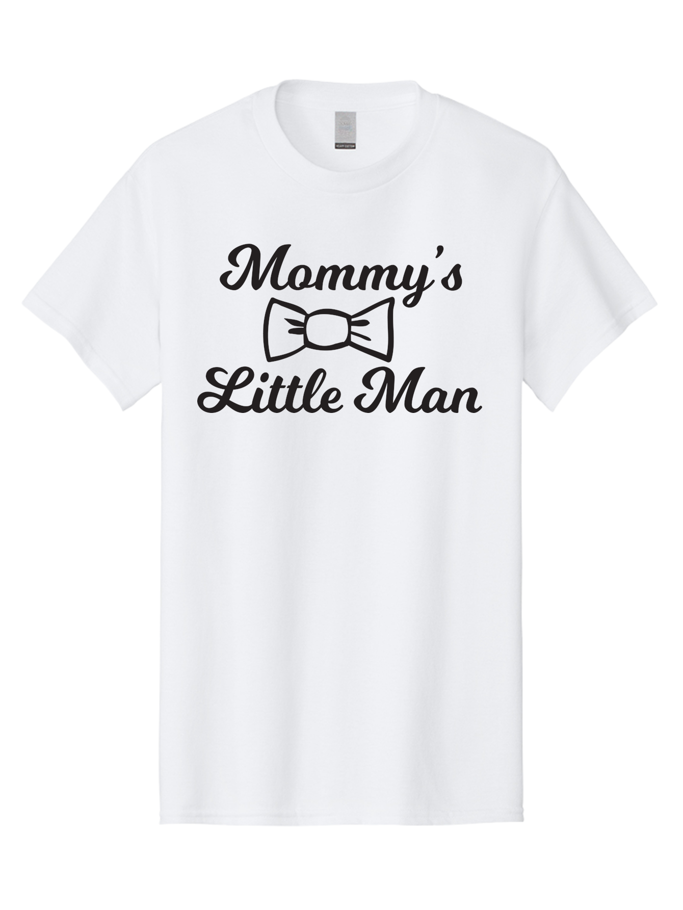 Mommy-S-Little-Man Men'S Graphic Tee, 100% Cotton, Comfortable Casual Summer Wear, Machine Washable, Mommy'S Little Man, Bow Tie Design, Cute Baby Boy, Mother And Child, Baby Shower Gift, Nursery Decor, Personalized Apparel, Custom T-Shirt Aad018