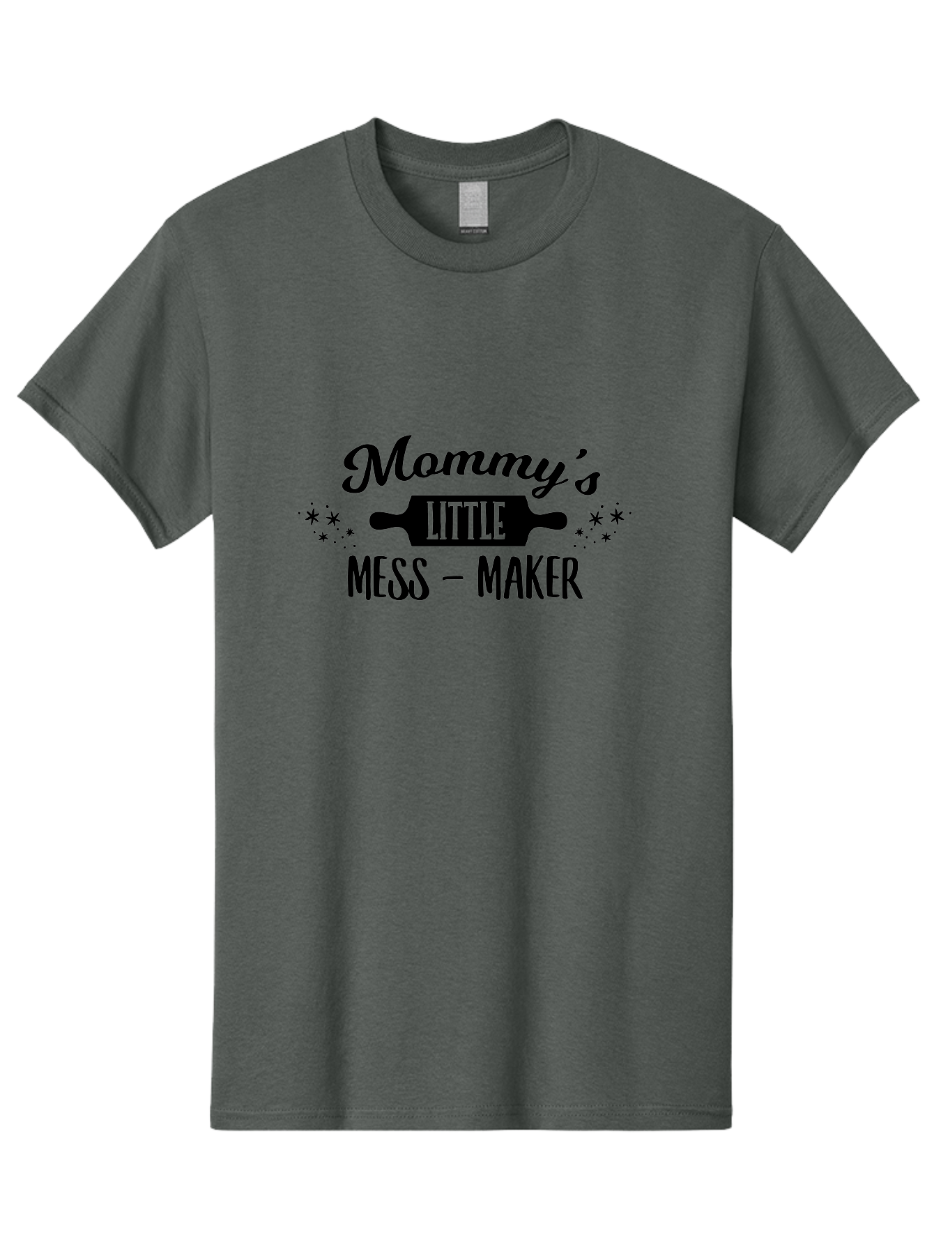 Mommy-S-Little-Mess-Maker Men'S Graphic Tee, 100% Cotton, Comfortable Casual Summer Wear, Machine Washable, Mommy'S Little Mess Maker, Baking, Cooking Fun, Kitchen Mess, Mom And Child, Rolling Pin, Playful Kitchen, Mommy And Me Aad019