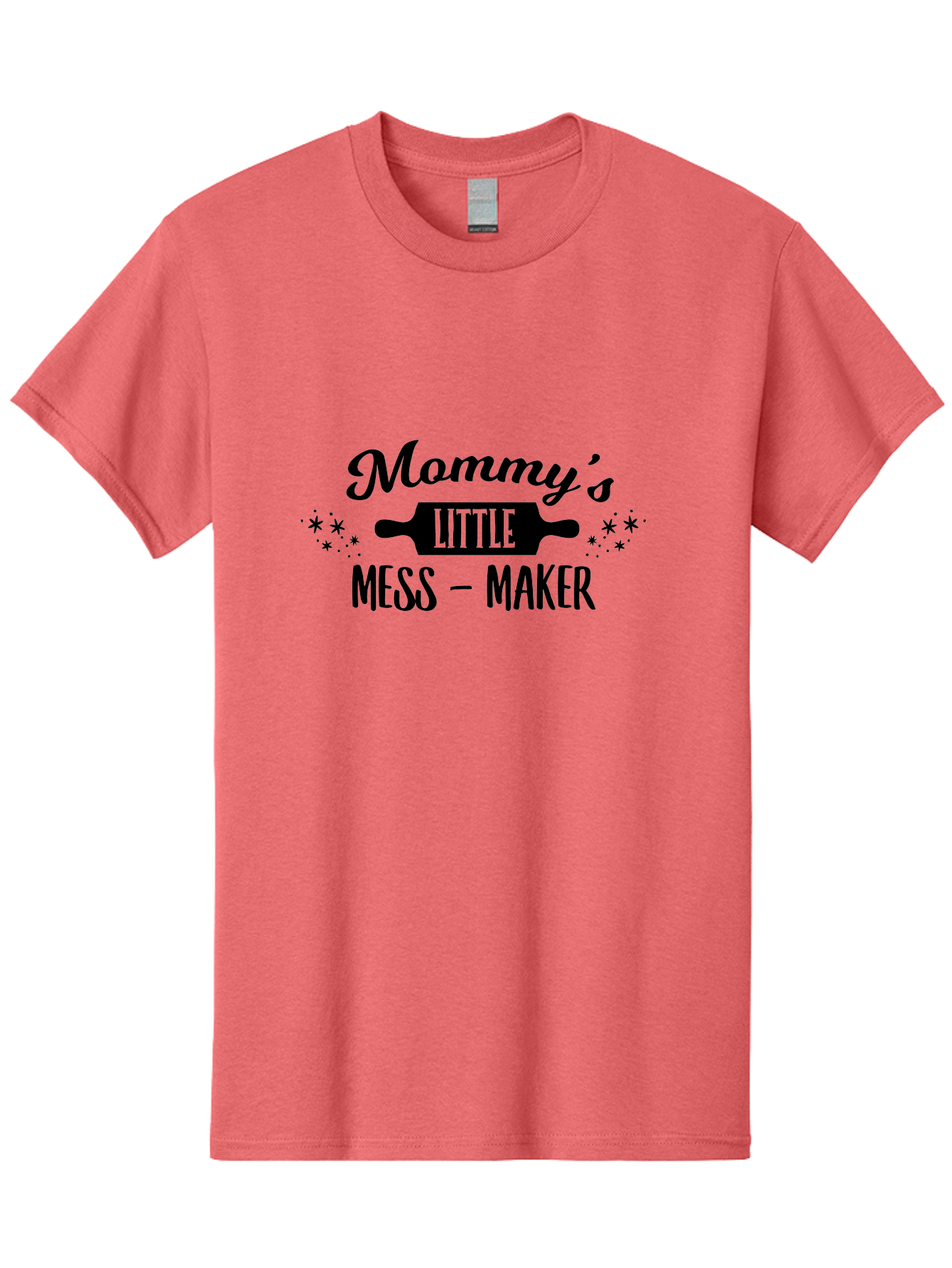 Mommy-S-Little-Mess-Maker Men'S Graphic Tee, 100% Cotton, Comfortable Casual Summer Wear, Machine Washable, Mommy'S Little Mess Maker, Baking, Cooking Fun, Kitchen Mess, Mom And Child, Rolling Pin, Playful Kitchen, Mommy And Me Aad019