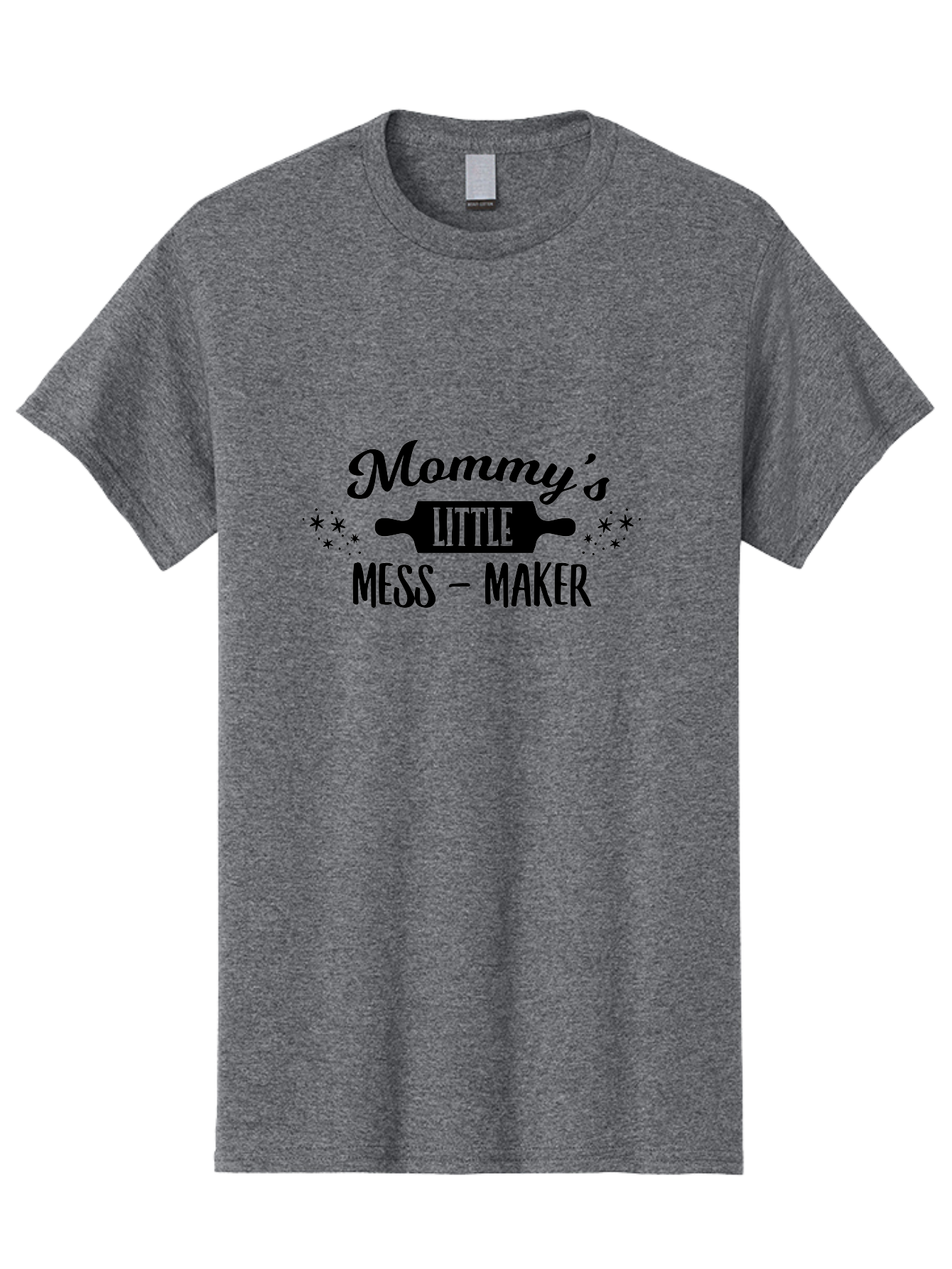 Mommy-S-Little-Mess-Maker Men'S Graphic Tee, 100% Cotton, Comfortable Casual Summer Wear, Machine Washable, Mommy'S Little Mess Maker, Baking, Cooking Fun, Kitchen Mess, Mom And Child, Rolling Pin, Playful Kitchen, Mommy And Me Aad019