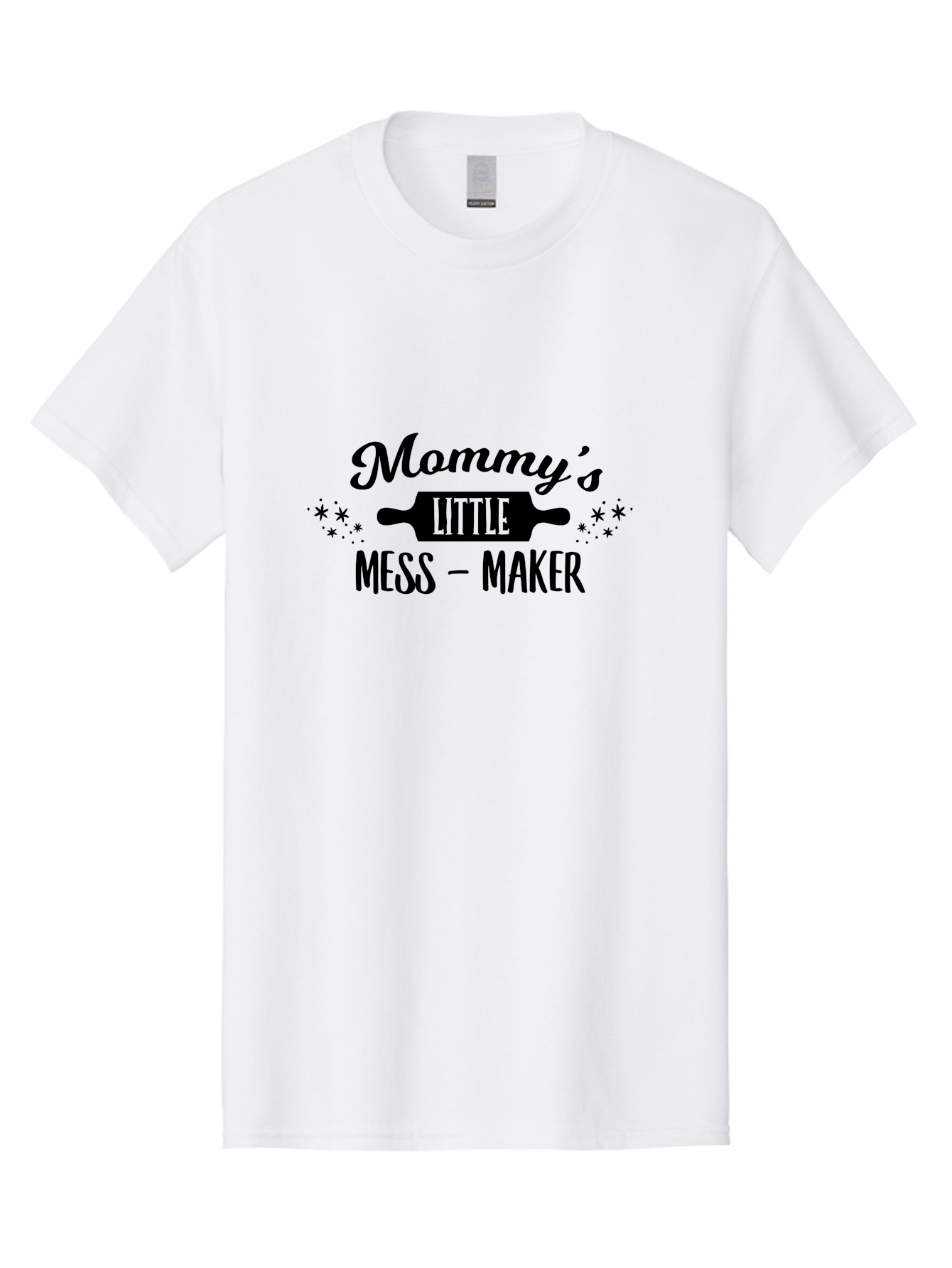 Mommy-S-Little-Mess-Maker Men'S Graphic Tee, 100% Cotton, Comfortable Casual Summer Wear, Machine Washable, Mommy'S Little Mess Maker, Baking, Cooking Fun, Kitchen Mess, Mom And Child, Rolling Pin, Playful Kitchen, Mommy And Me Aad019
