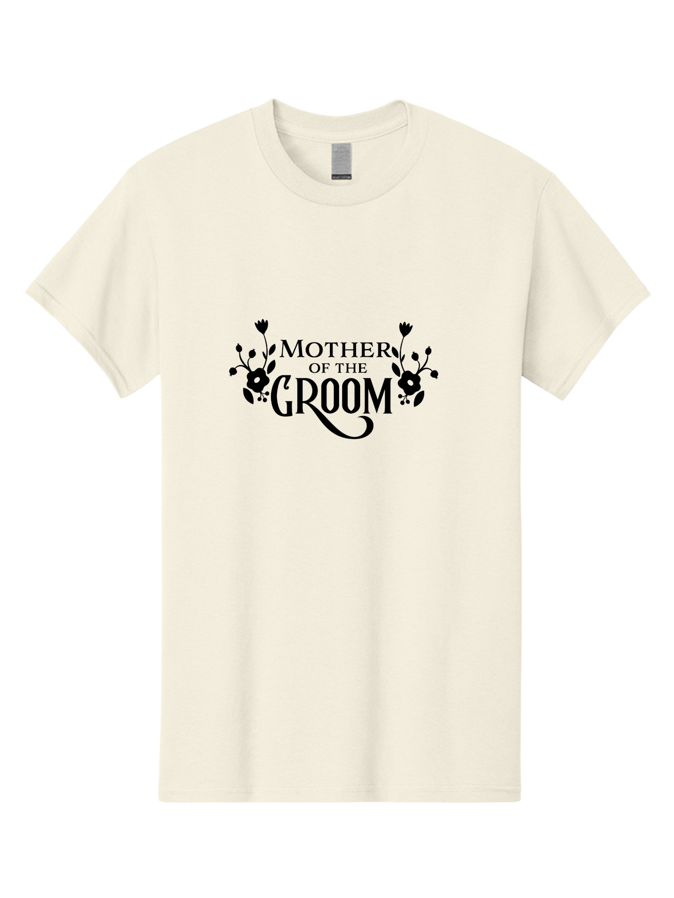 Mother-Of-The-Groom Men'S Graphic Tee, 100% Cotton, Comfortable Casual Summer Wear, Machine Washable, Wedding Decor, Floral Design, Elegant Typography, Beautiful Flowers, Decorative Elements, Special Occasion, Groom'S Mother Aad024
