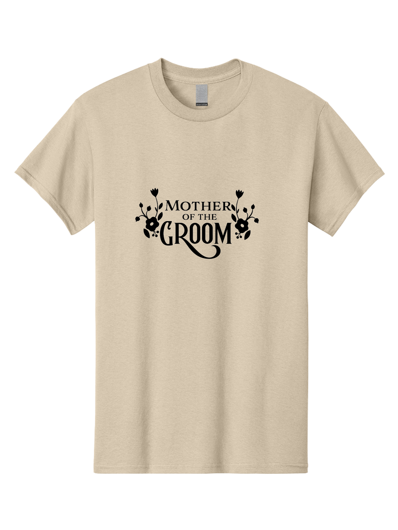 Mother-Of-The-Groom Men'S Graphic Tee, 100% Cotton, Comfortable Casual Summer Wear, Machine Washable, Wedding Decor, Floral Design, Elegant Typography, Beautiful Flowers, Decorative Elements, Special Occasion, Groom'S Mother Aad024