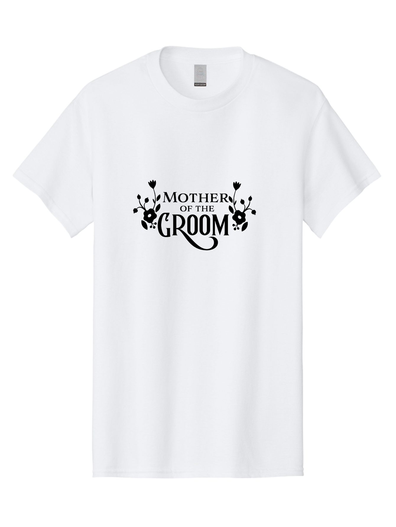 Mother-Of-The-Groom Men'S Graphic Tee, 100% Cotton, Comfortable Casual Summer Wear, Machine Washable, Wedding Decor, Floral Design, Elegant Typography, Beautiful Flowers, Decorative Elements, Special Occasion, Groom'S Mother Aad024