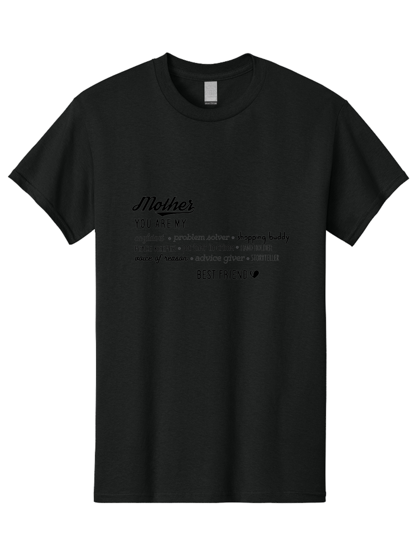 Mother Men'S Graphic Tee, 100% Cotton, Comfortable Casual Summer Wear, Machine Washable, Mother'S Day Card, Personalized Gift, Mother'S Love, Best Friend, Heartfelt Message, Appreciation, Gratitude, Mother'S Role, Family Bonding, Aad026