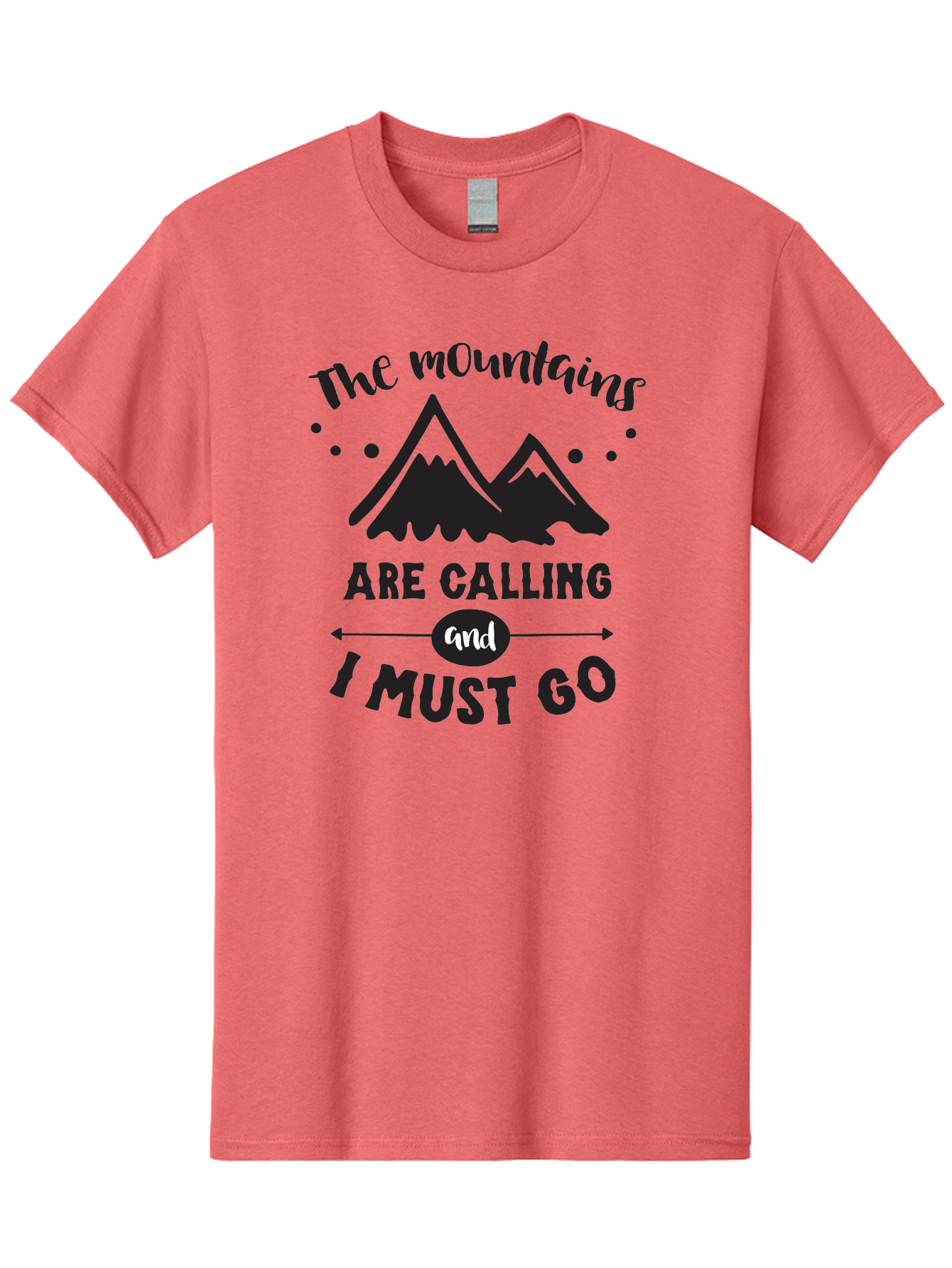 Mountains-Are-Calling Men'S Graphic Tee, 100% Cotton, Comfortable Casual Summer Wear, Machine Washable, Mountain Adventure, Adventure Travel, Inspirational Quote, Outdoorsy, Wanderlust, Motivational Quote, Travel Quote, Adventure Seeking, Aad030