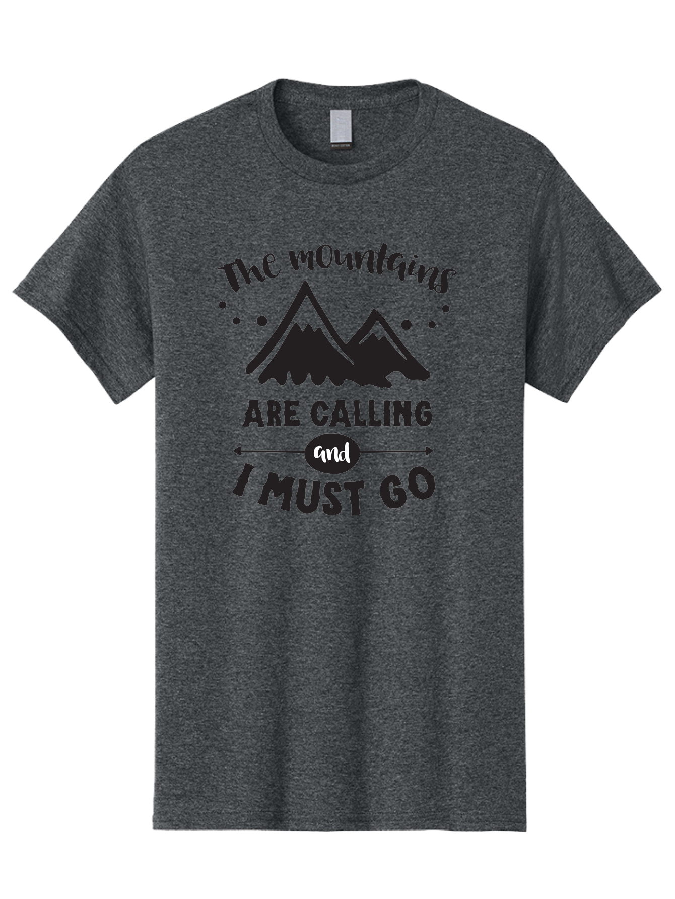 Mountains-Are-Calling Men'S Graphic Tee, 100% Cotton, Comfortable Casual Summer Wear, Machine Washable, Mountain Adventure, Adventure Travel, Inspirational Quote, Outdoorsy, Wanderlust, Motivational Quote, Travel Quote, Adventure Seeking, Aad030