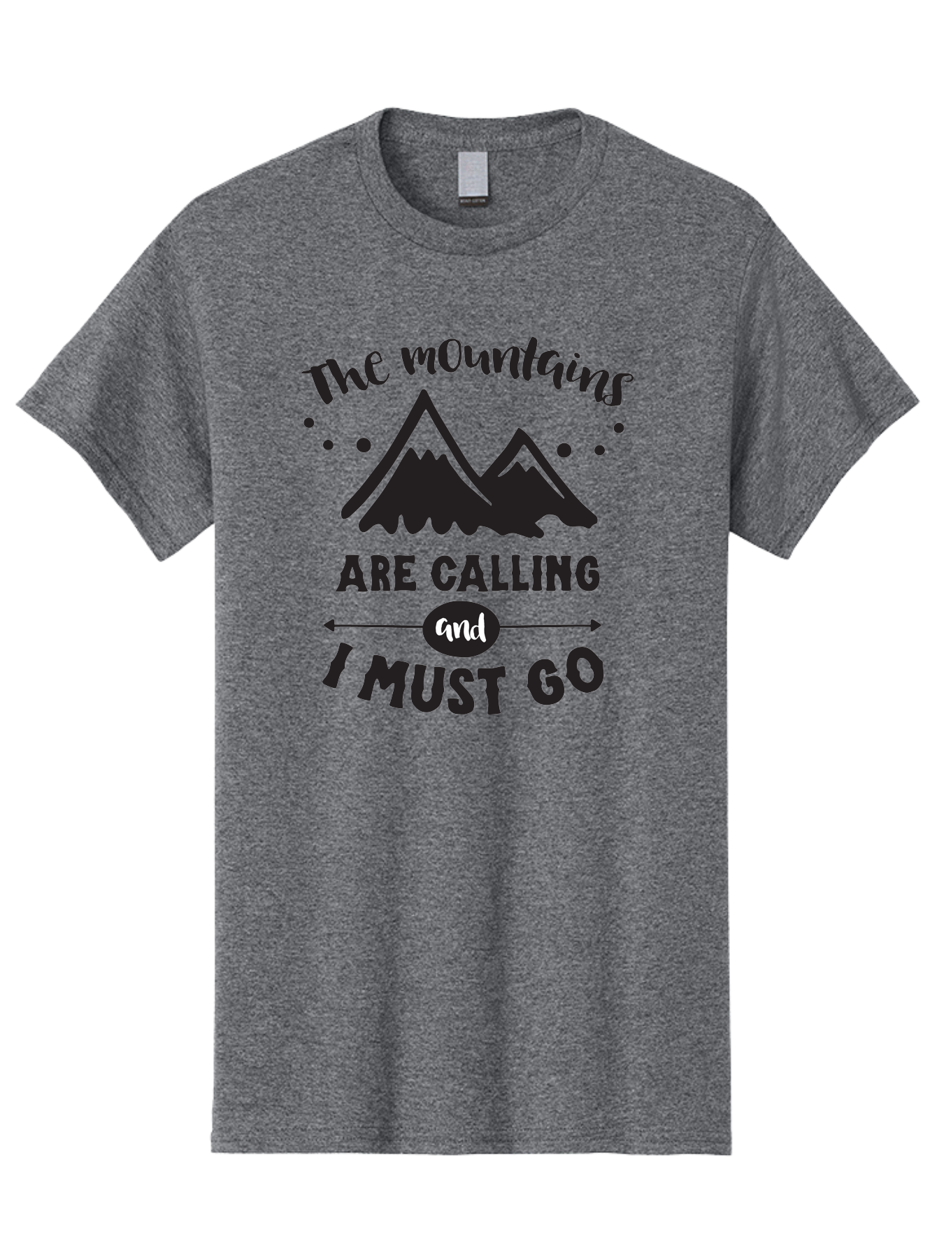 Mountains-Are-Calling Men'S Graphic Tee, 100% Cotton, Comfortable Casual Summer Wear, Machine Washable, Mountain Adventure, Adventure Travel, Inspirational Quote, Outdoorsy, Wanderlust, Motivational Quote, Travel Quote, Adventure Seeking, Aad030