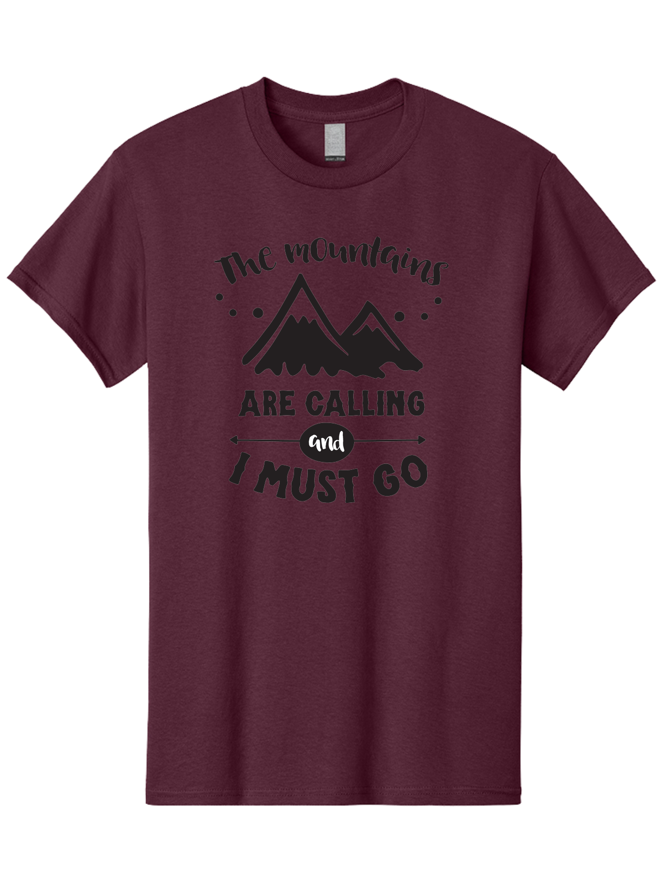 Mountains-Are-Calling Men'S Graphic Tee, 100% Cotton, Comfortable Casual Summer Wear, Machine Washable, Mountain Adventure, Adventure Travel, Inspirational Quote, Outdoorsy, Wanderlust, Motivational Quote, Travel Quote, Adventure Seeking, Aad030