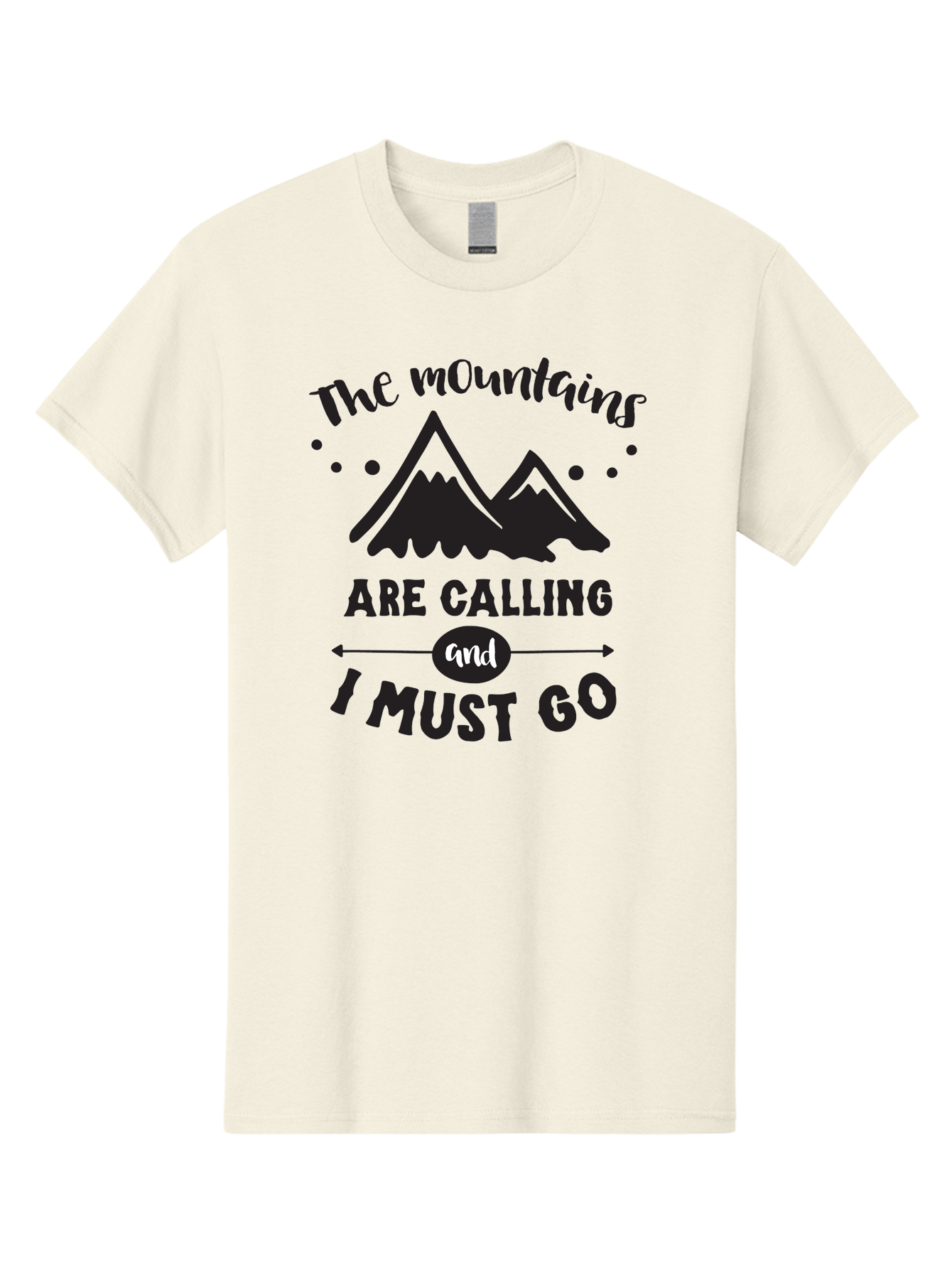 Mountains-Are-Calling Men'S Graphic Tee, 100% Cotton, Comfortable Casual Summer Wear, Machine Washable, Mountain Adventure, Adventure Travel, Inspirational Quote, Outdoorsy, Wanderlust, Motivational Quote, Travel Quote, Adventure Seeking, Aad030