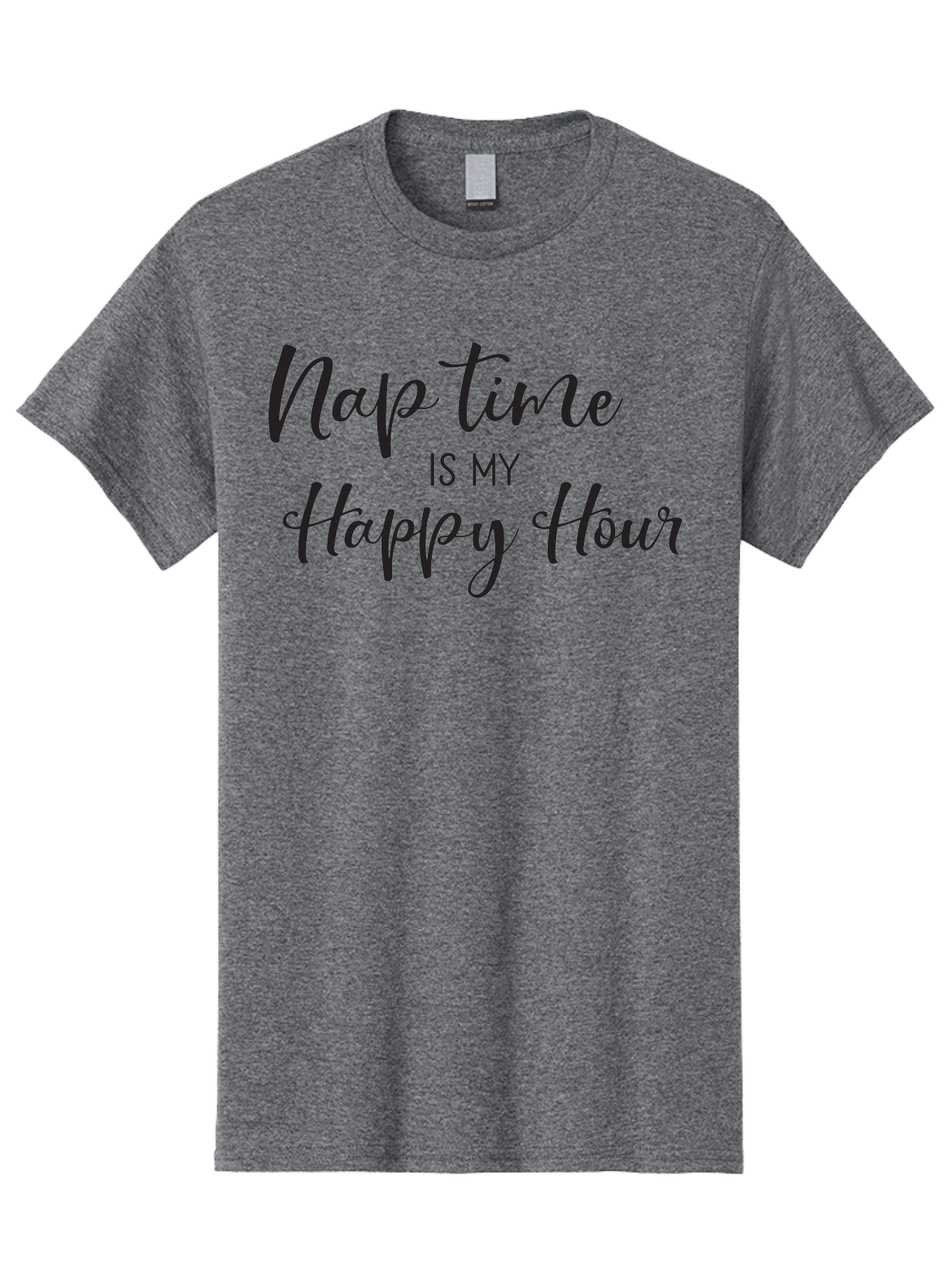 Nap-Time-Is-My-Happy-Hour Men'S Graphic Tee, 100% Cotton, Comfortable Casual Summer Wear, Machine Washable, Nap Time, Happy Hour, Relaxation, Sleep, Calmness, Self Care, Me Time, Peaceful Moments, Stress Relief Aad050