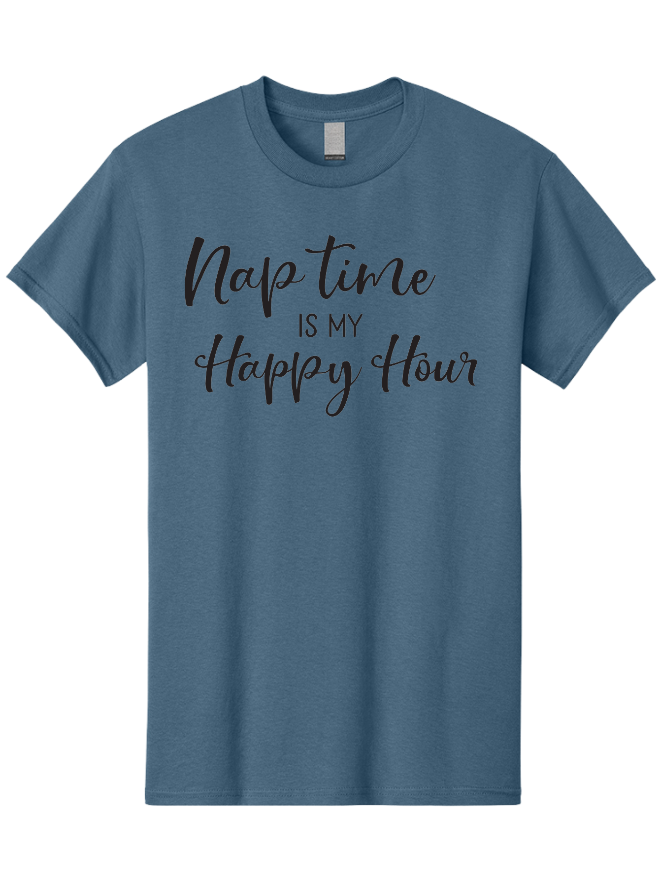 Nap-Time-Is-My-Happy-Hour Men'S Graphic Tee, 100% Cotton, Comfortable Casual Summer Wear, Machine Washable, Nap Time, Happy Hour, Relaxation, Sleep, Calmness, Self Care, Me Time, Peaceful Moments, Stress Relief Aad050