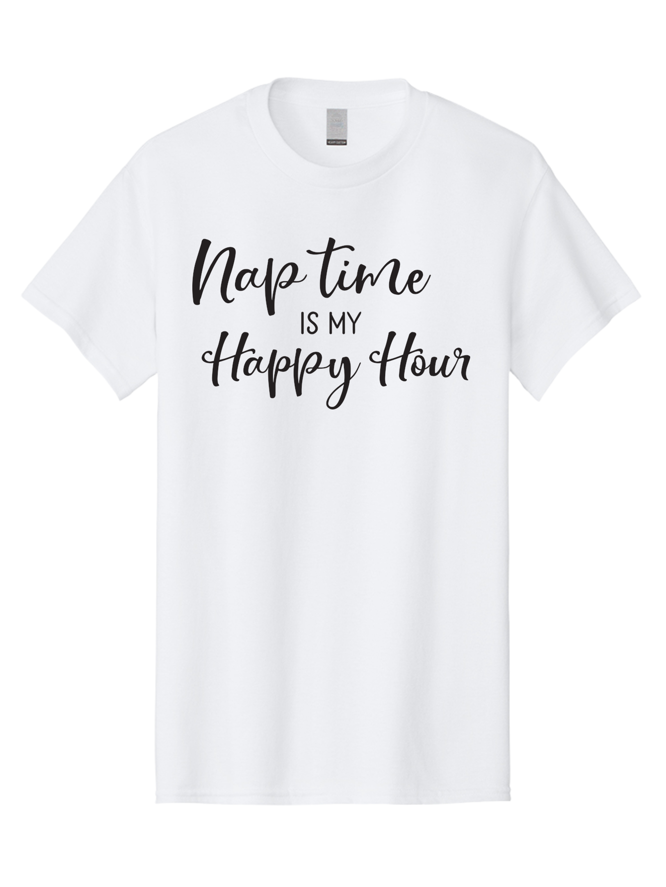 Nap-Time-Is-My-Happy-Hour Men'S Graphic Tee, 100% Cotton, Comfortable Casual Summer Wear, Machine Washable, Nap Time, Happy Hour, Relaxation, Sleep, Calmness, Self Care, Me Time, Peaceful Moments, Stress Relief Aad050