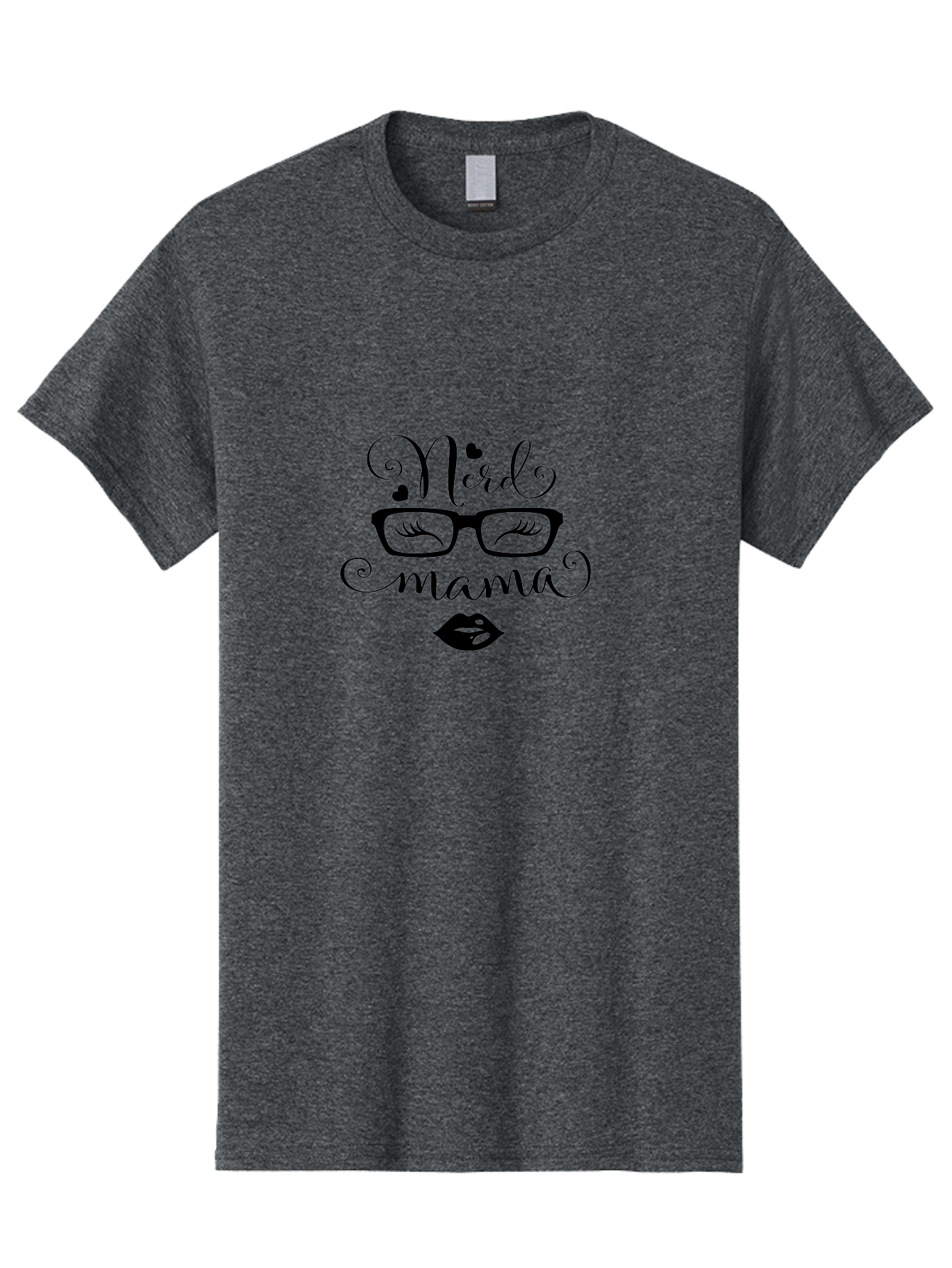 Nerd-Mama Men'S Graphic Tee, 100% Cotton, Comfortable Casual Summer Wear, Machine Washable, Nerd Mama, Glasses With Eyelashes, Lips, Cute Typography, Quirky Mom, Nerdy Humor, Fun Design, Geeky Style, Mom Quotes Aad051