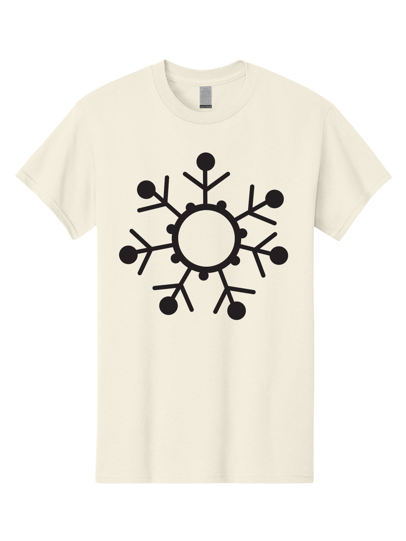 Network-Diagram Men'S Graphic Tee, 100% Cotton, Comfortable Casual Summer Wear, Machine Washable, Black Snowflake Icon, Winter Symbol, Frosty Design, Cold Weather, Snow Decoration, Stylized Snowflake, Minimalist Art, Seasonal Graphic Aad053