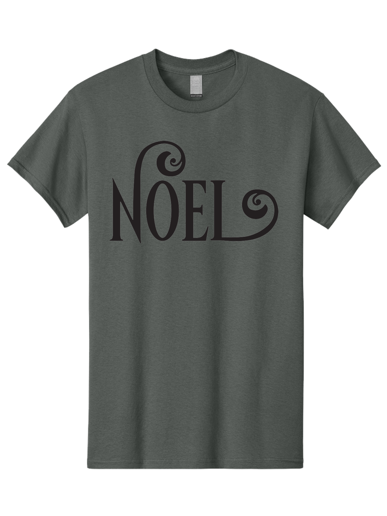 Noel-1 Men'S Graphic Tee, 100% Cotton, Comfortable Casual Summer Wear, Machine Washable, Christmas Greeting, Holiday Card, Festive Design, Elegant Typography, Black Text, Decorative Swirls, Christmas Theme, Winter Holiday, Season'S Greetings Aad056