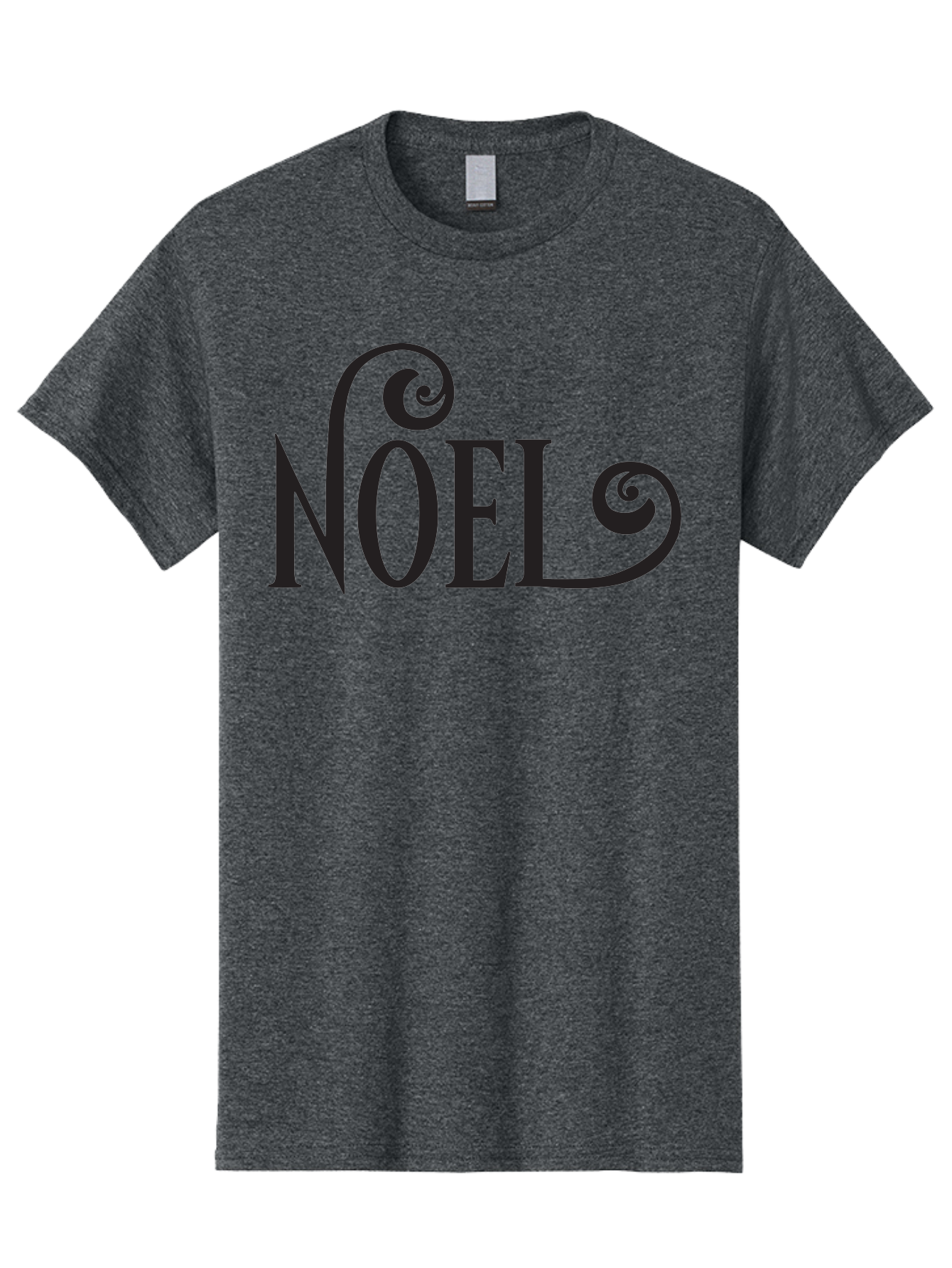 Noel-1 Men'S Graphic Tee, 100% Cotton, Comfortable Casual Summer Wear, Machine Washable, Christmas Greeting, Holiday Card, Festive Design, Elegant Typography, Black Text, Decorative Swirls, Christmas Theme, Winter Holiday, Season'S Greetings Aad056