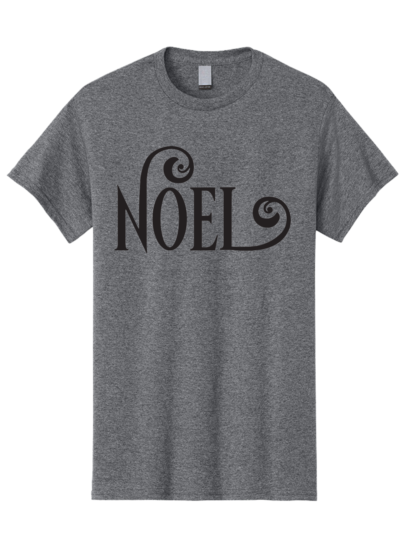Noel-1 Men'S Graphic Tee, 100% Cotton, Comfortable Casual Summer Wear, Machine Washable, Christmas Greeting, Holiday Card, Festive Design, Elegant Typography, Black Text, Decorative Swirls, Christmas Theme, Winter Holiday, Season'S Greetings Aad056